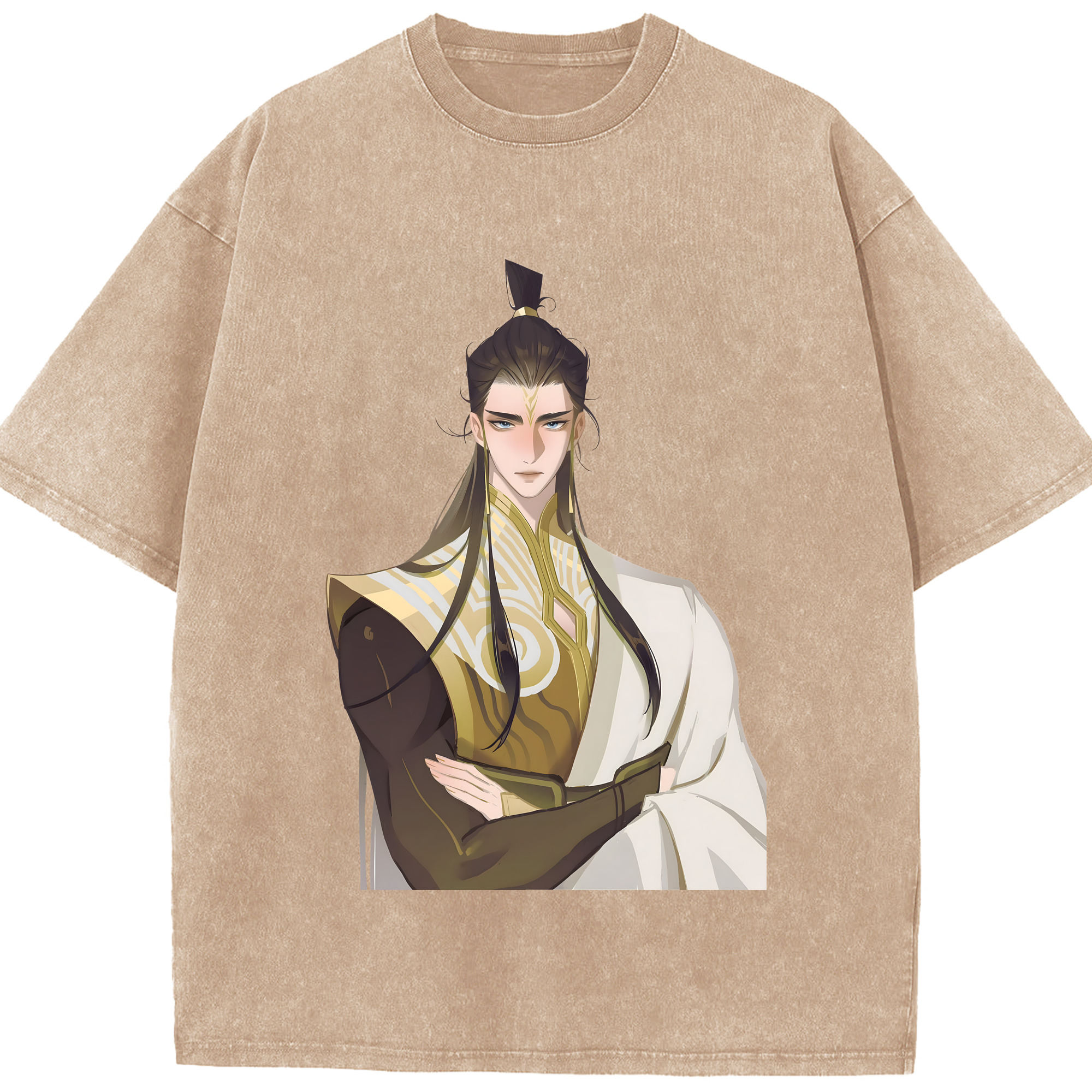 （画像用） Ne Zha 2 ナタ 魔童の大暴れ 綿100% ヴィンテージ風 半袖Tシャツ（フロントプリント）