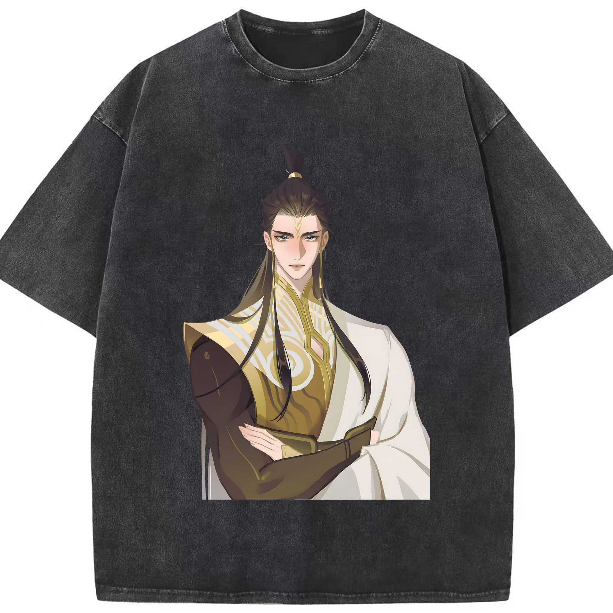 （画像用） Ne Zha 2 ナタ 魔童の大暴れ 綿100% ヴィンテージ風 半袖Tシャツ（フロントプリント）