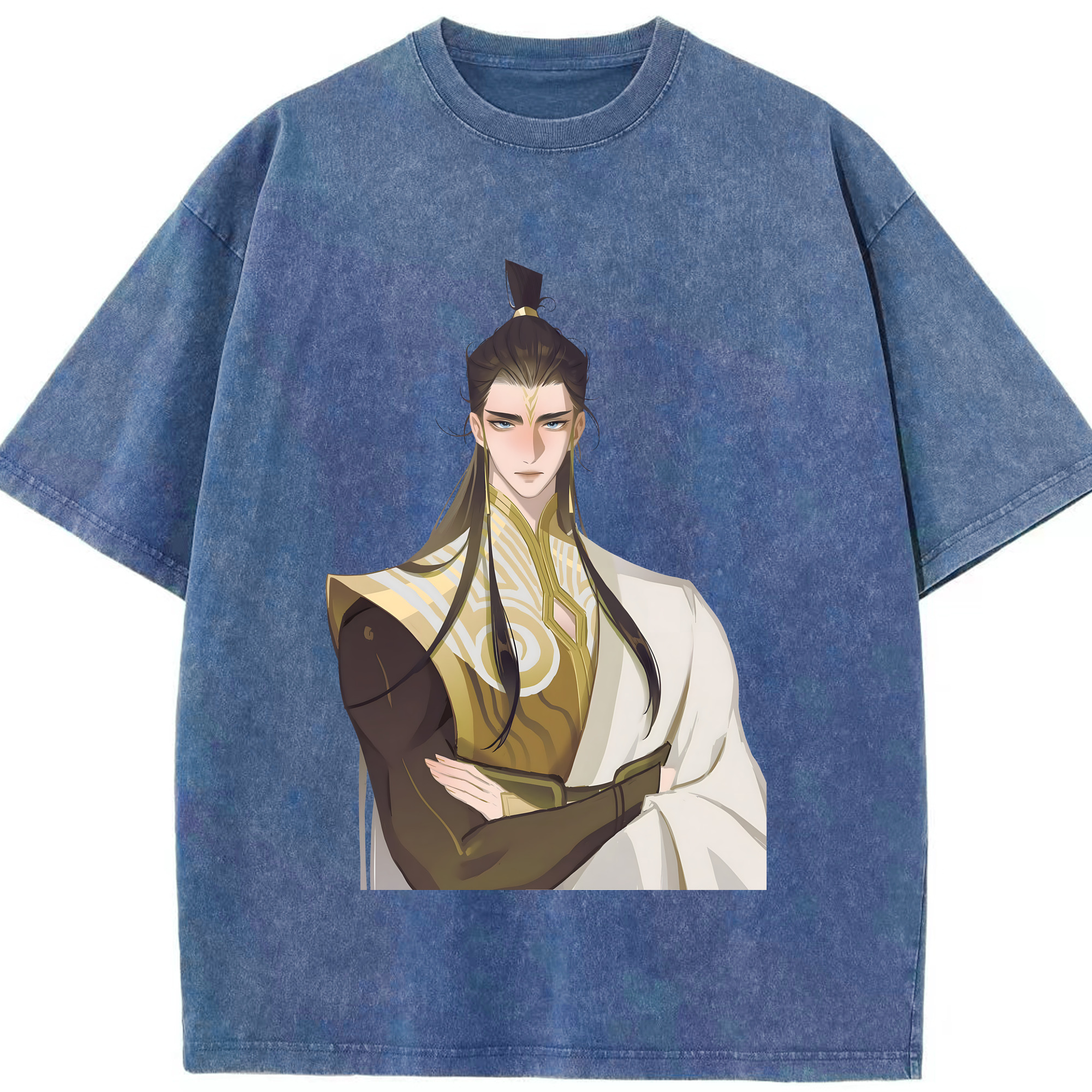 （画像用） Ne Zha 2 ナタ 魔童の大暴れ 綿100% ヴィンテージ風 半袖Tシャツ（フロントプリント）