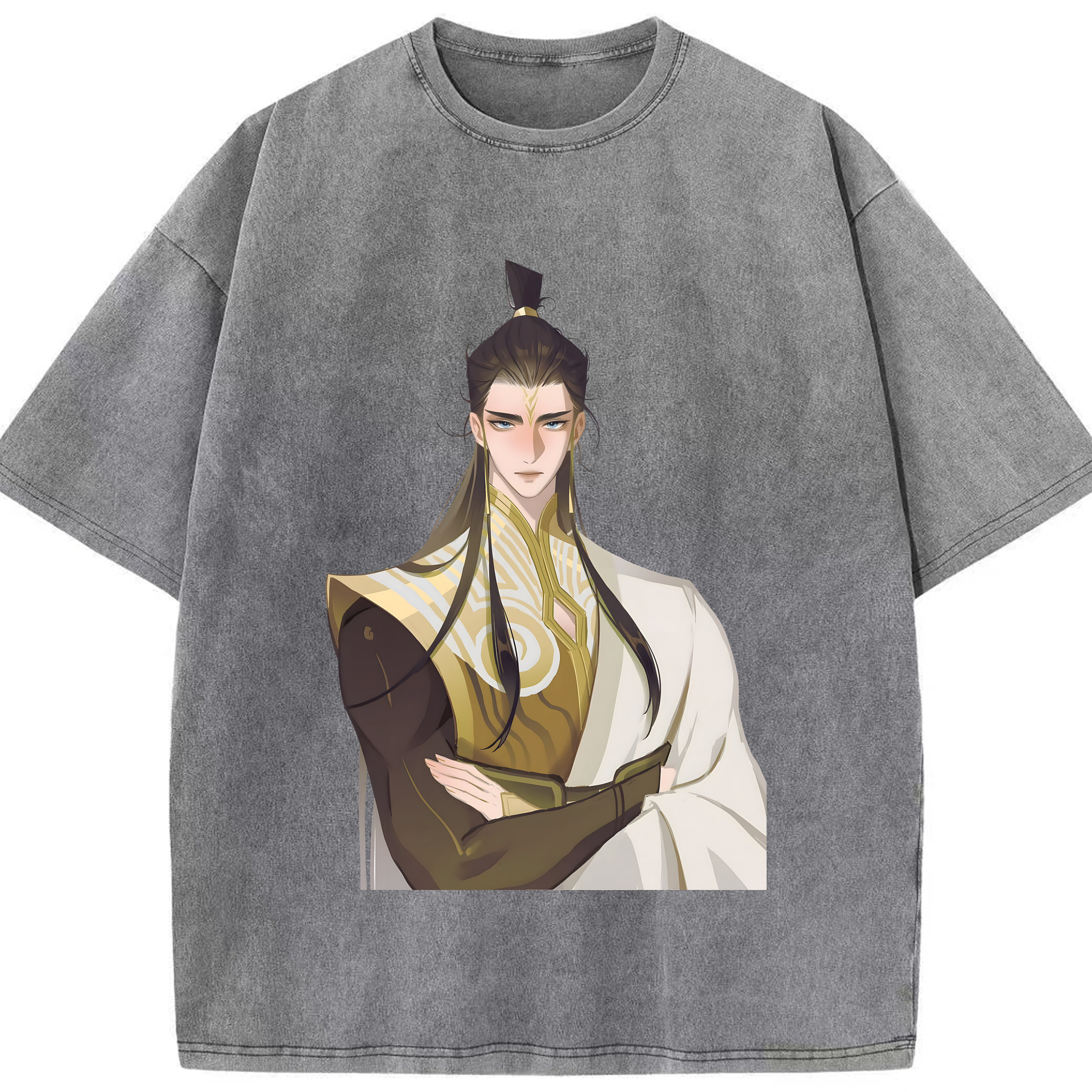 （画像用） Ne Zha 2 ナタ 魔童の大暴れ 綿100% ヴィンテージ風 半袖Tシャツ（フロントプリント）