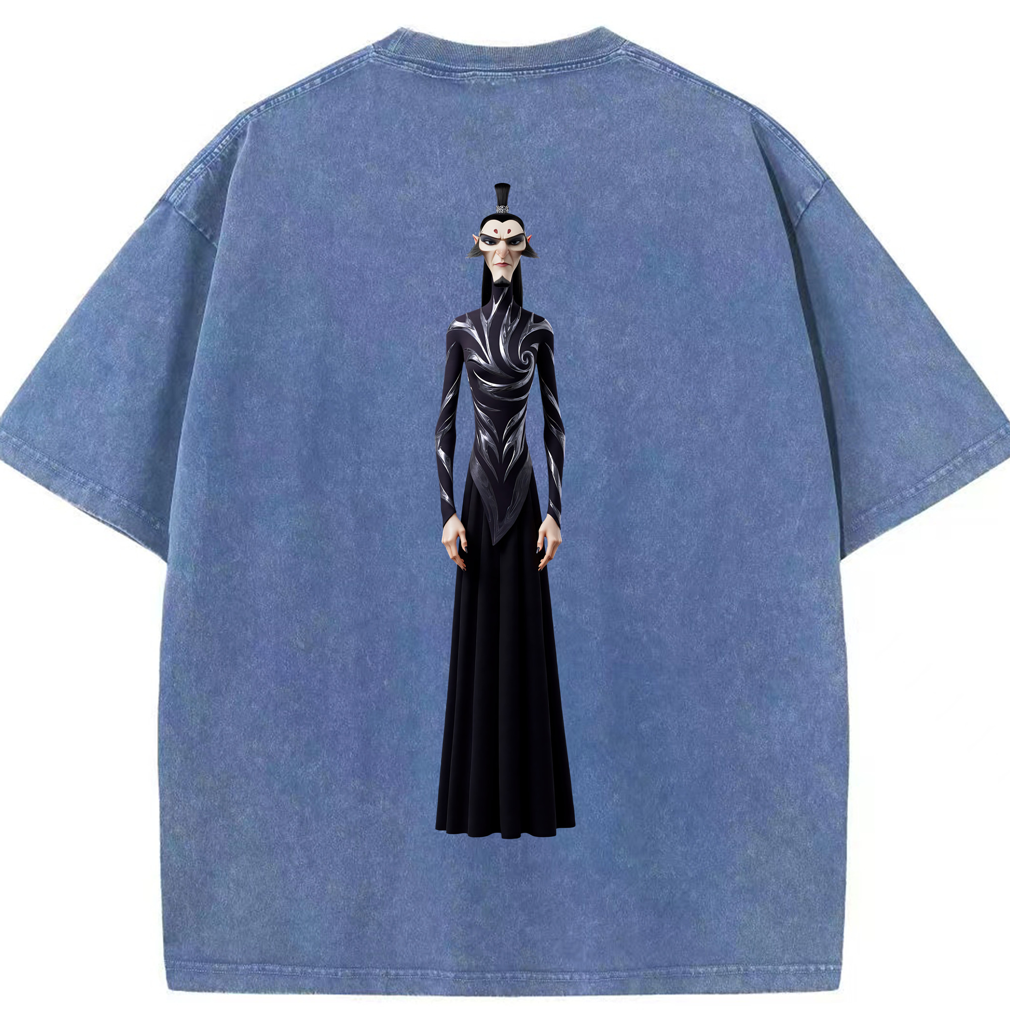 （画像用） Ne Zha 2 ナタ 魔童の大暴れ 綿100% ヴィンテージ風 半袖Tシャツ（背面プリント）