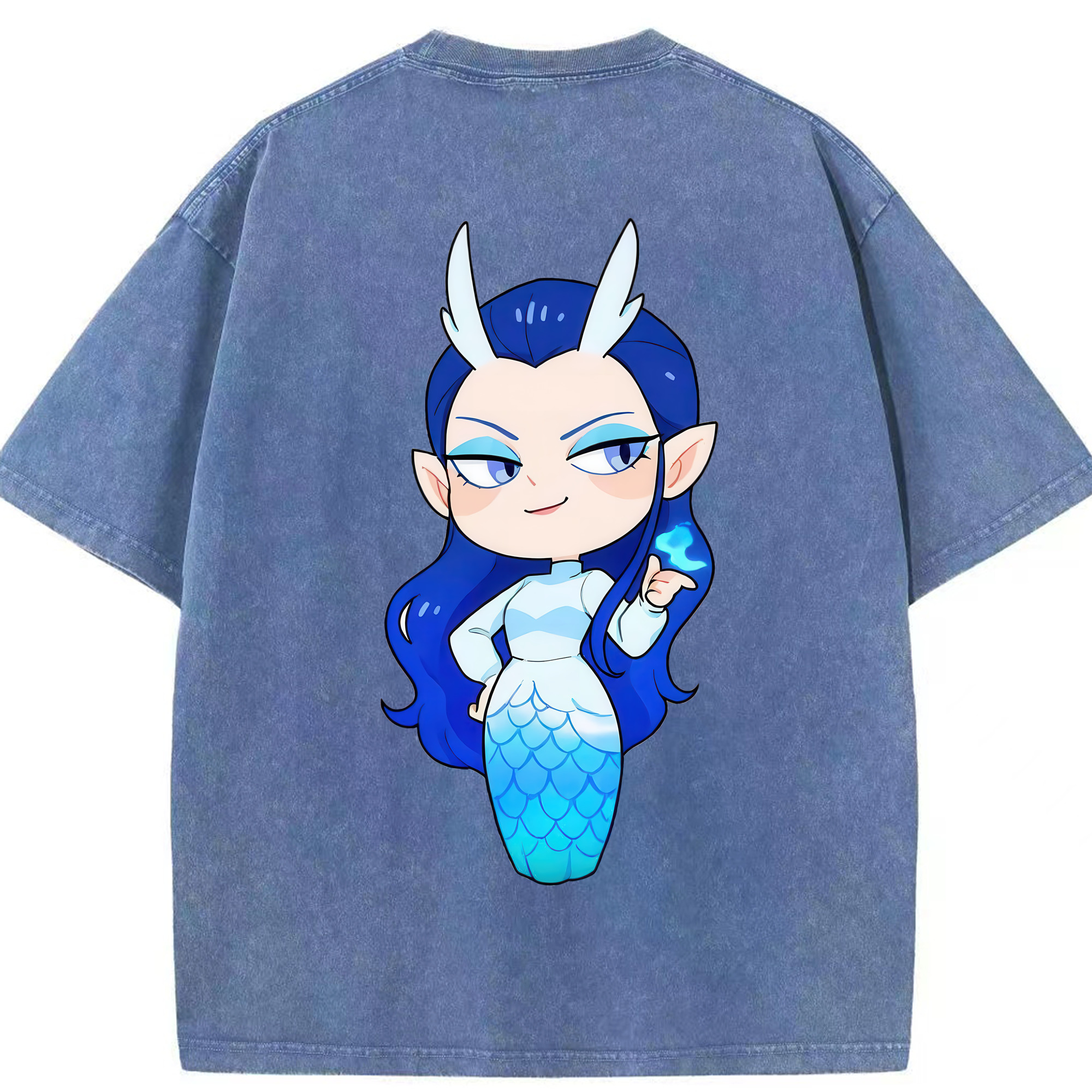 （画像用） Ne Zha 2 ナタ 魔童の大暴れ 綿100% ヴィンテージ風 半袖Tシャツ（背面プリント）