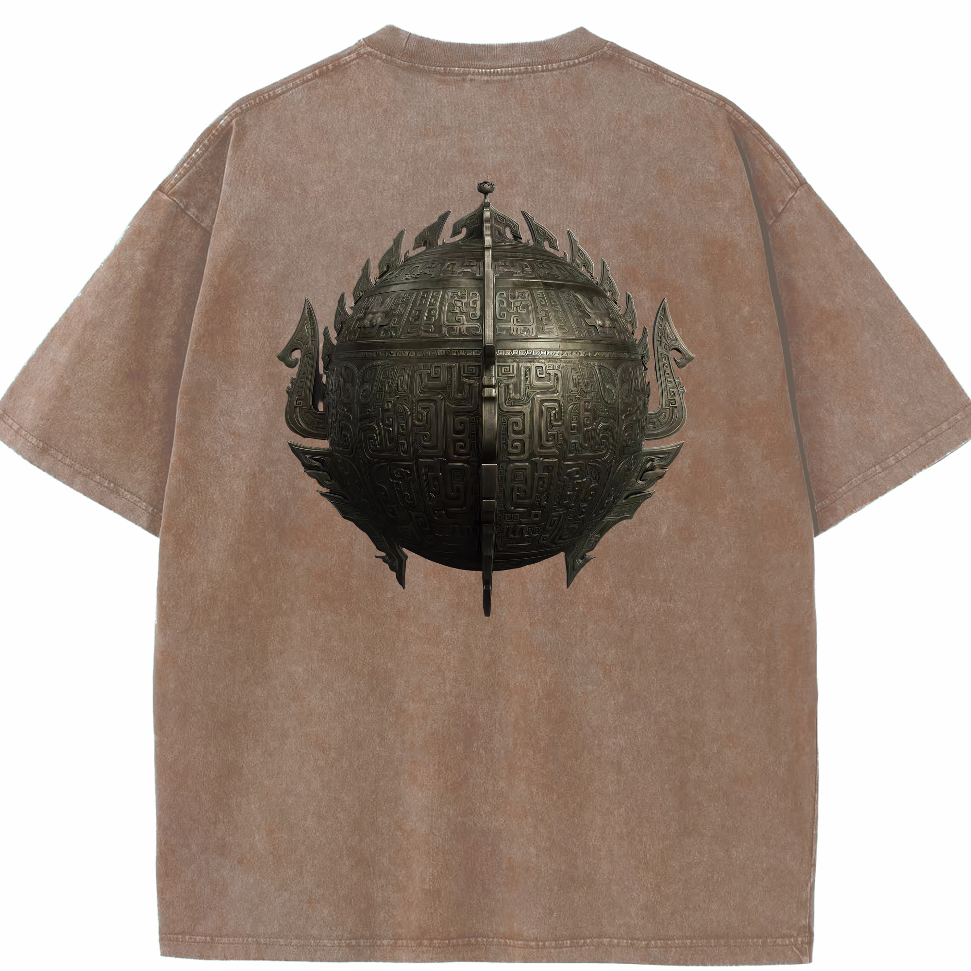 （画像用） Ne Zha 2 ナタ 魔童の大暴れ 綿100% ヴィンテージ風 半袖Tシャツ（背面プリント）