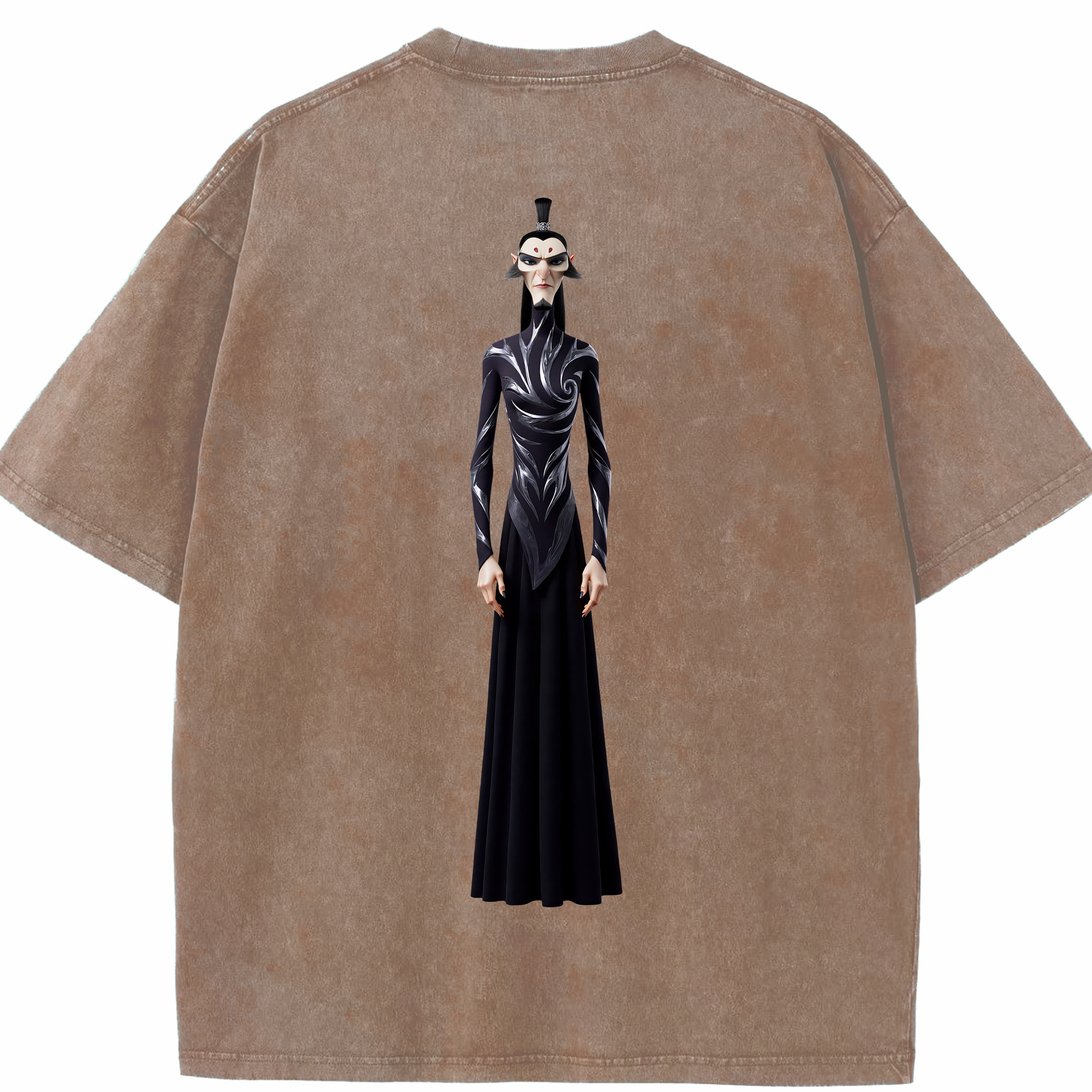 （画像用） Ne Zha 2 ナタ 魔童の大暴れ 綿100% ヴィンテージ風 半袖Tシャツ（背面プリント）