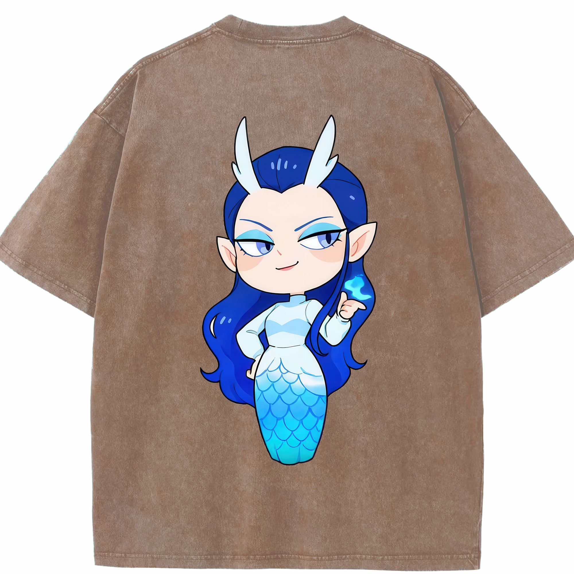 （画像用） Ne Zha 2 ナタ 魔童の大暴れ 綿100% ヴィンテージ風 半袖Tシャツ（背面プリント）