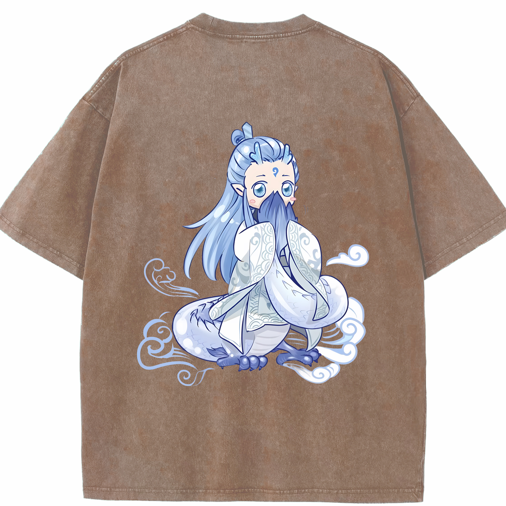 （画像用） Ne Zha 2 ナタ 魔童の大暴れ 綿100% ヴィンテージ風 半袖Tシャツ（背面プリント）