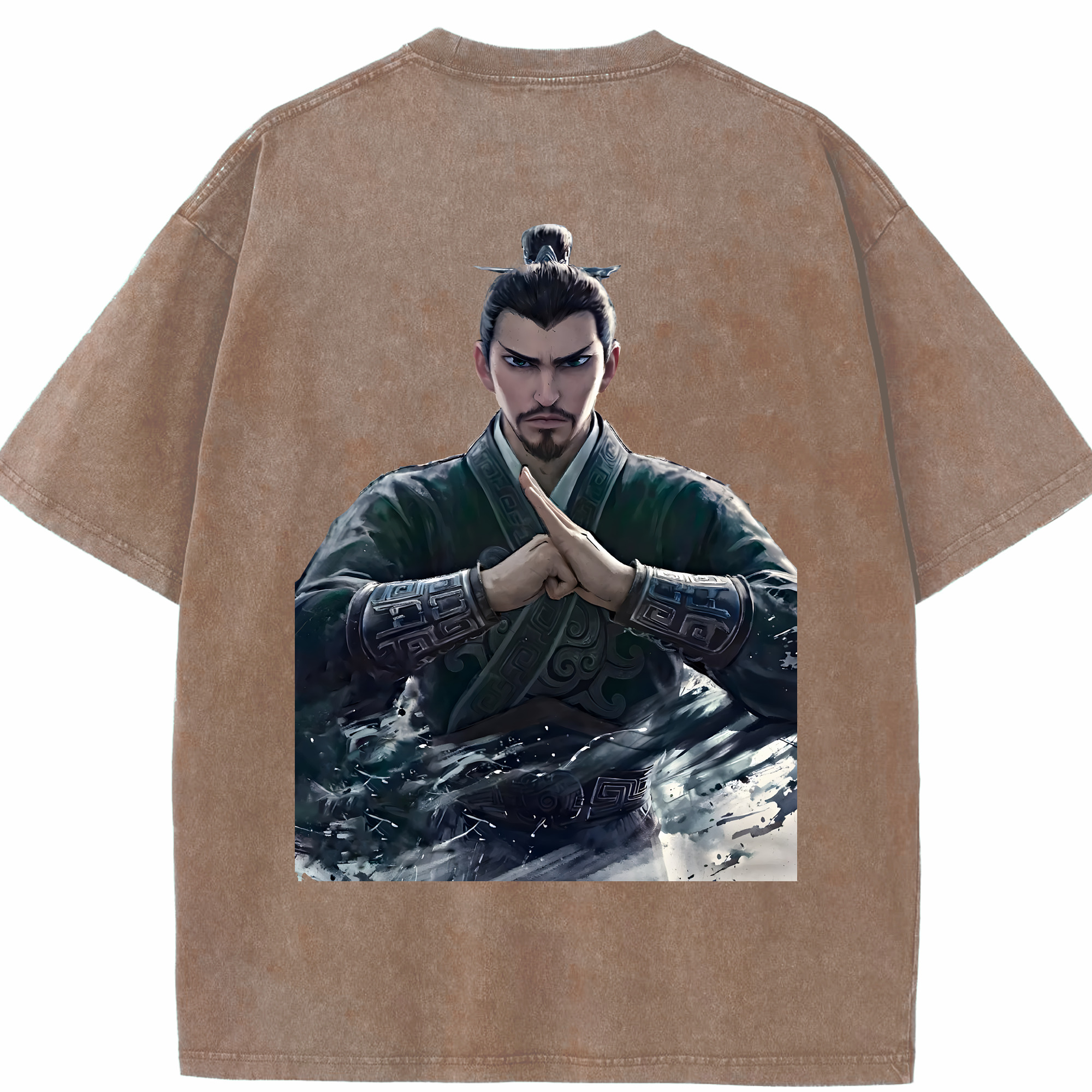 （画像用） Ne Zha 2 ナタ 魔童の大暴れ 綿100% ヴィンテージ風 半袖Tシャツ（背面プリント）