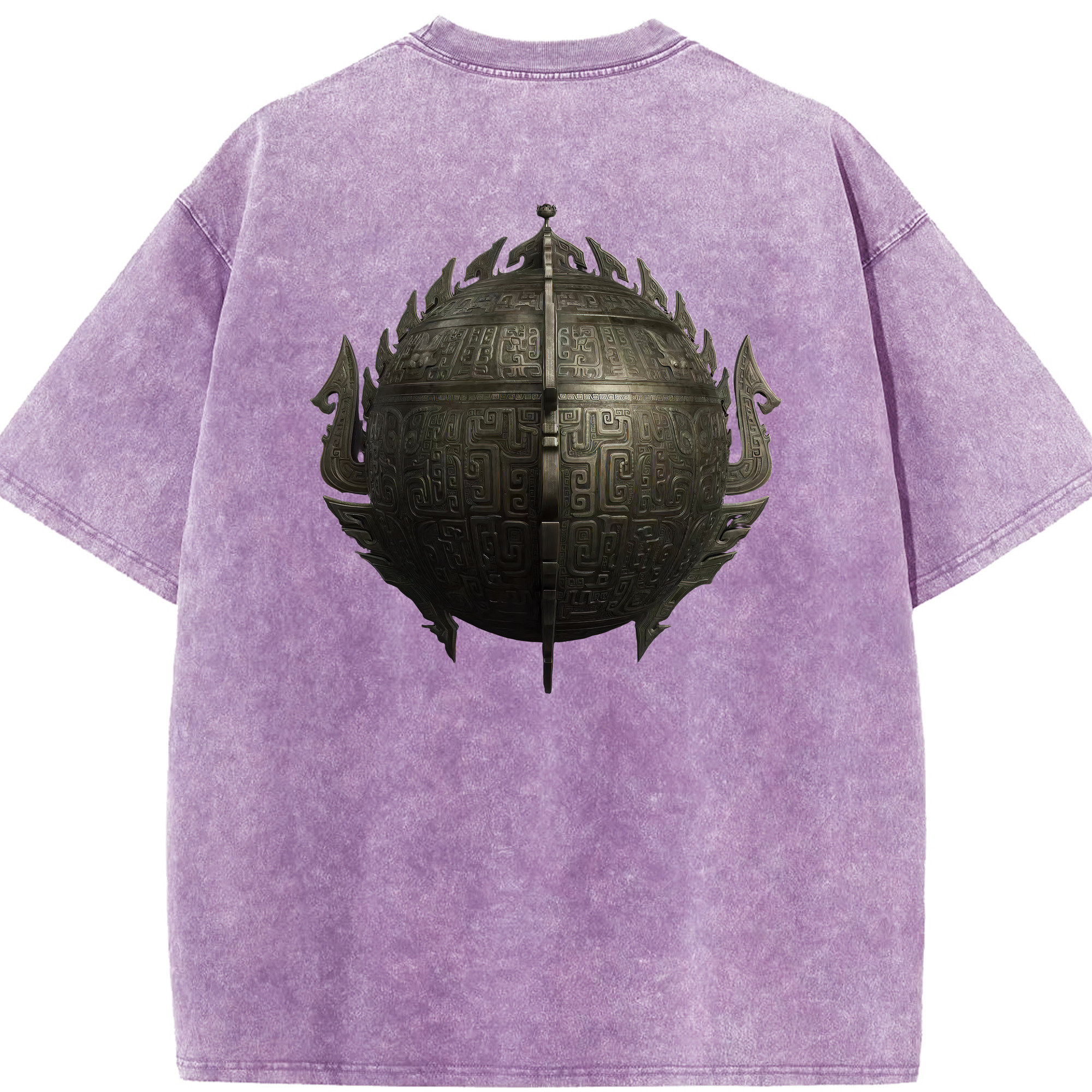 （画像用） Ne Zha 2 ナタ 魔童の大暴れ 綿100% ヴィンテージ風 半袖Tシャツ（背面プリント）