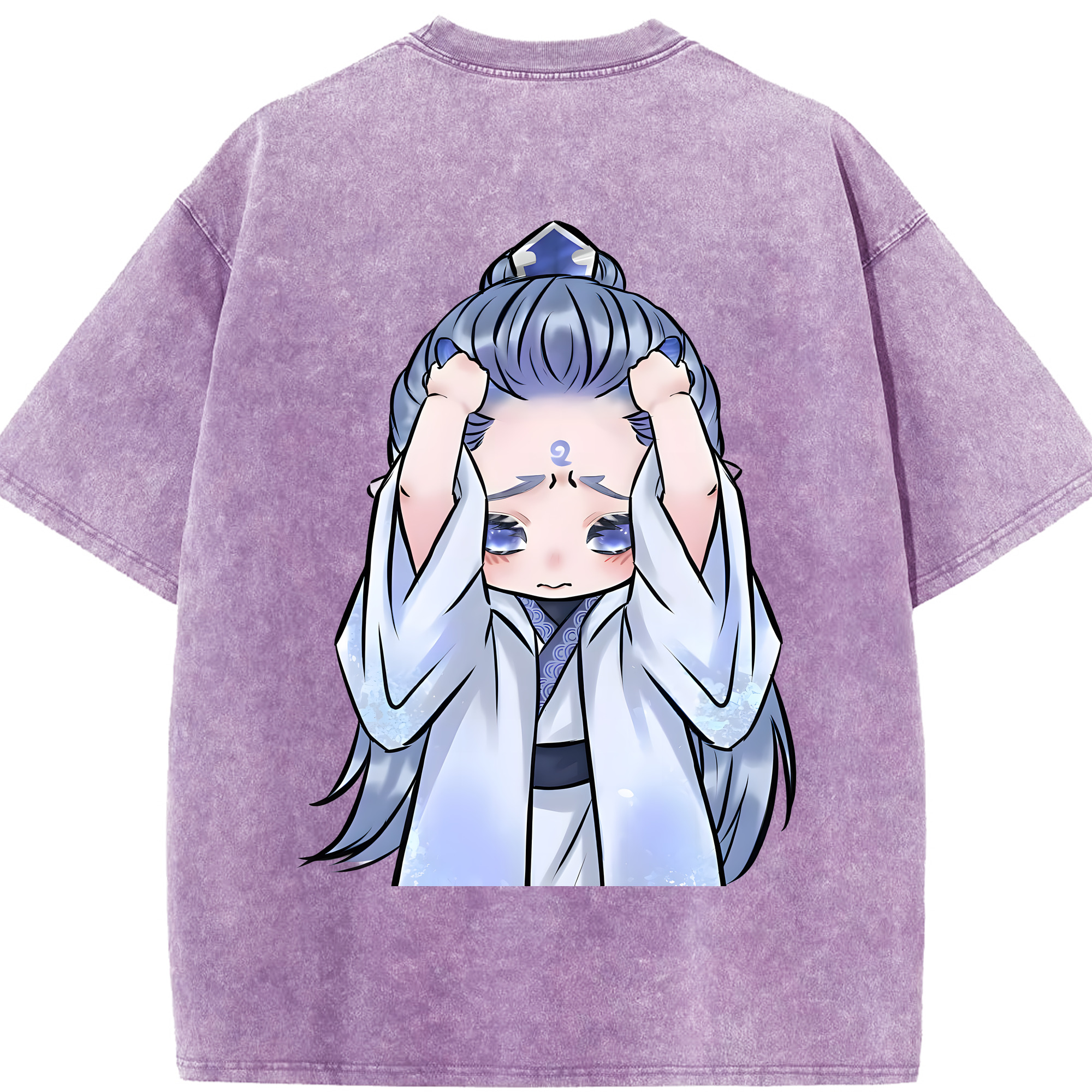 （画像用） Ne Zha 2 ナタ 魔童の大暴れ 綿100% ヴィンテージ風 半袖Tシャツ（背面プリント）