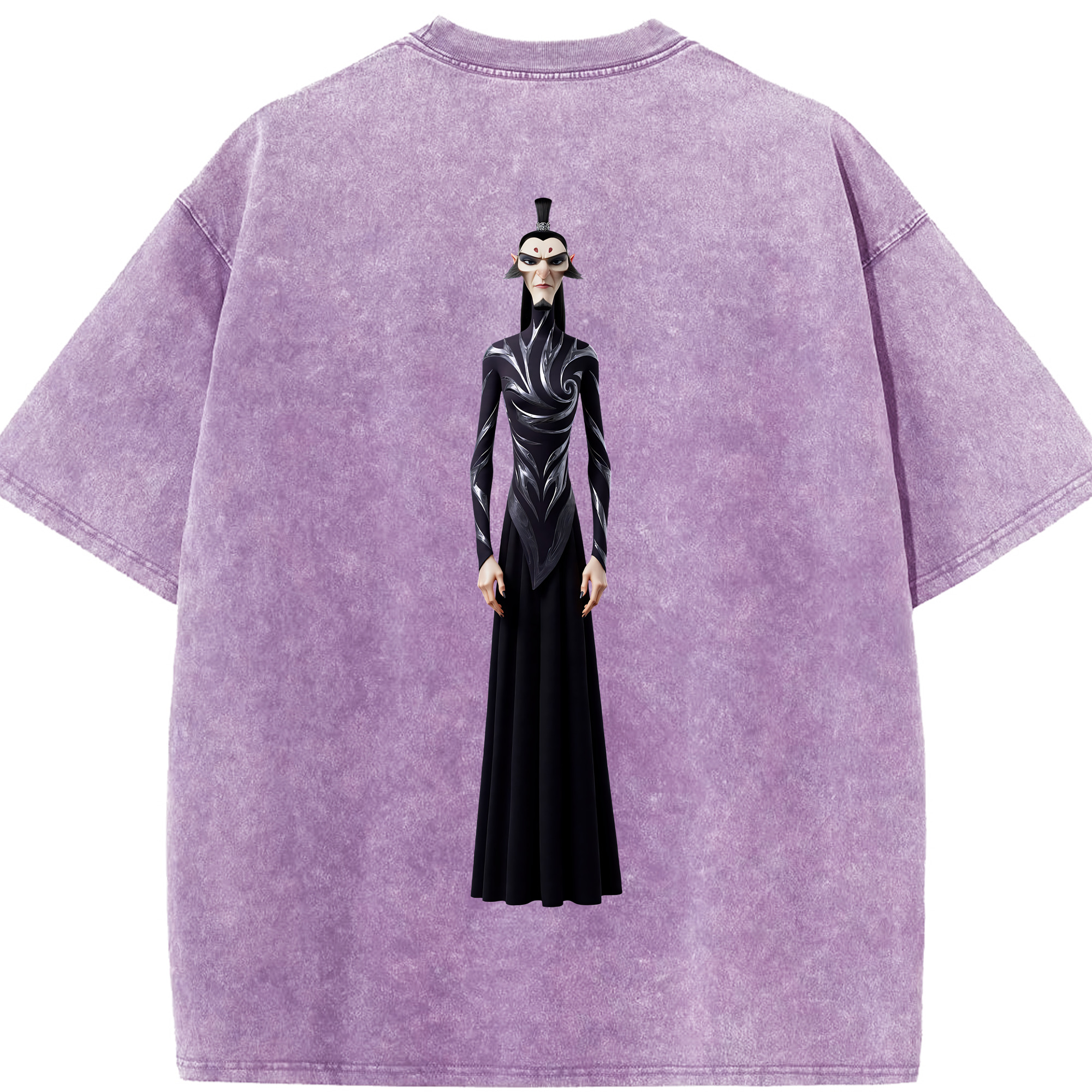 （画像用） Ne Zha 2 ナタ 魔童の大暴れ 綿100% ヴィンテージ風 半袖Tシャツ（背面プリント）