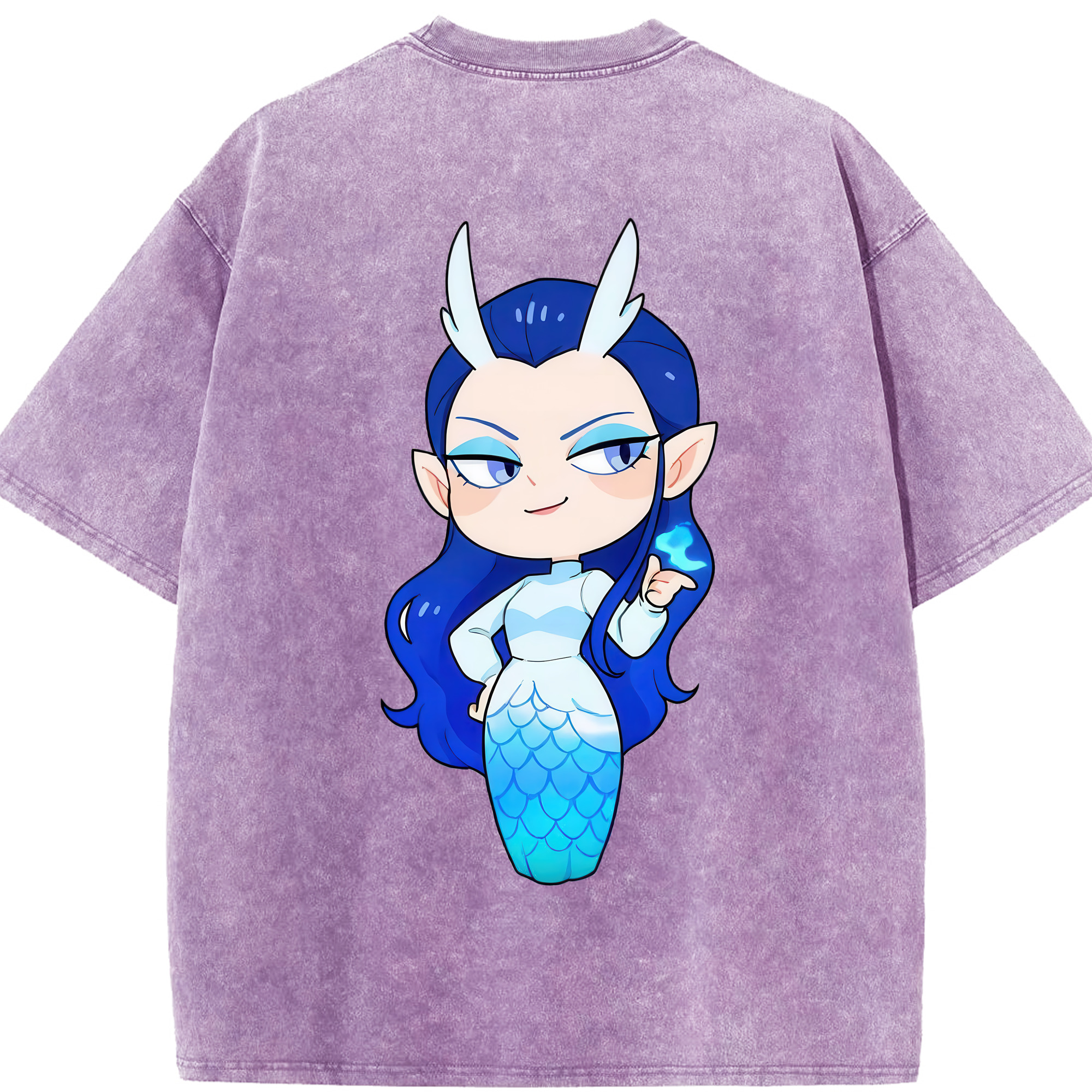 （画像用） Ne Zha 2 ナタ 魔童の大暴れ 綿100% ヴィンテージ風 半袖Tシャツ（背面プリント）