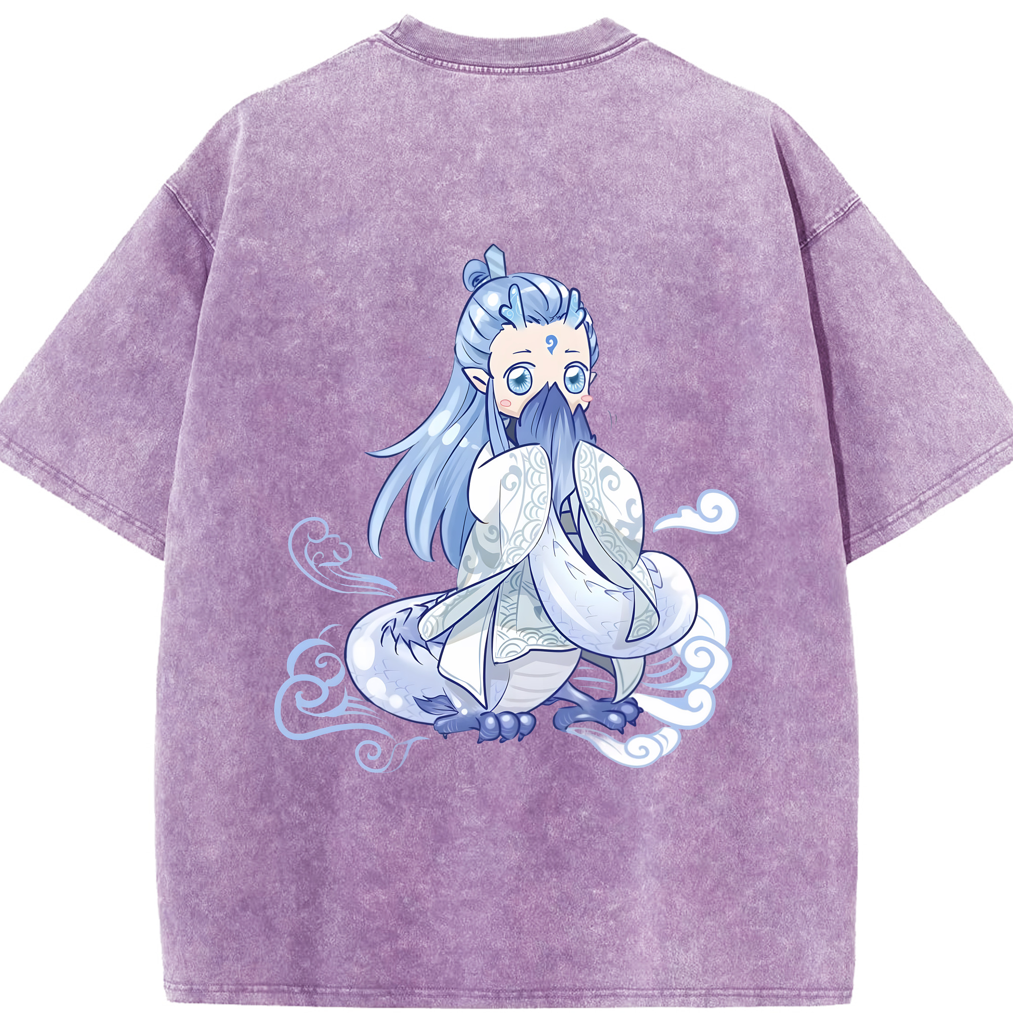 （画像用） Ne Zha 2 ナタ 魔童の大暴れ 綿100% ヴィンテージ風 半袖Tシャツ（背面プリント）