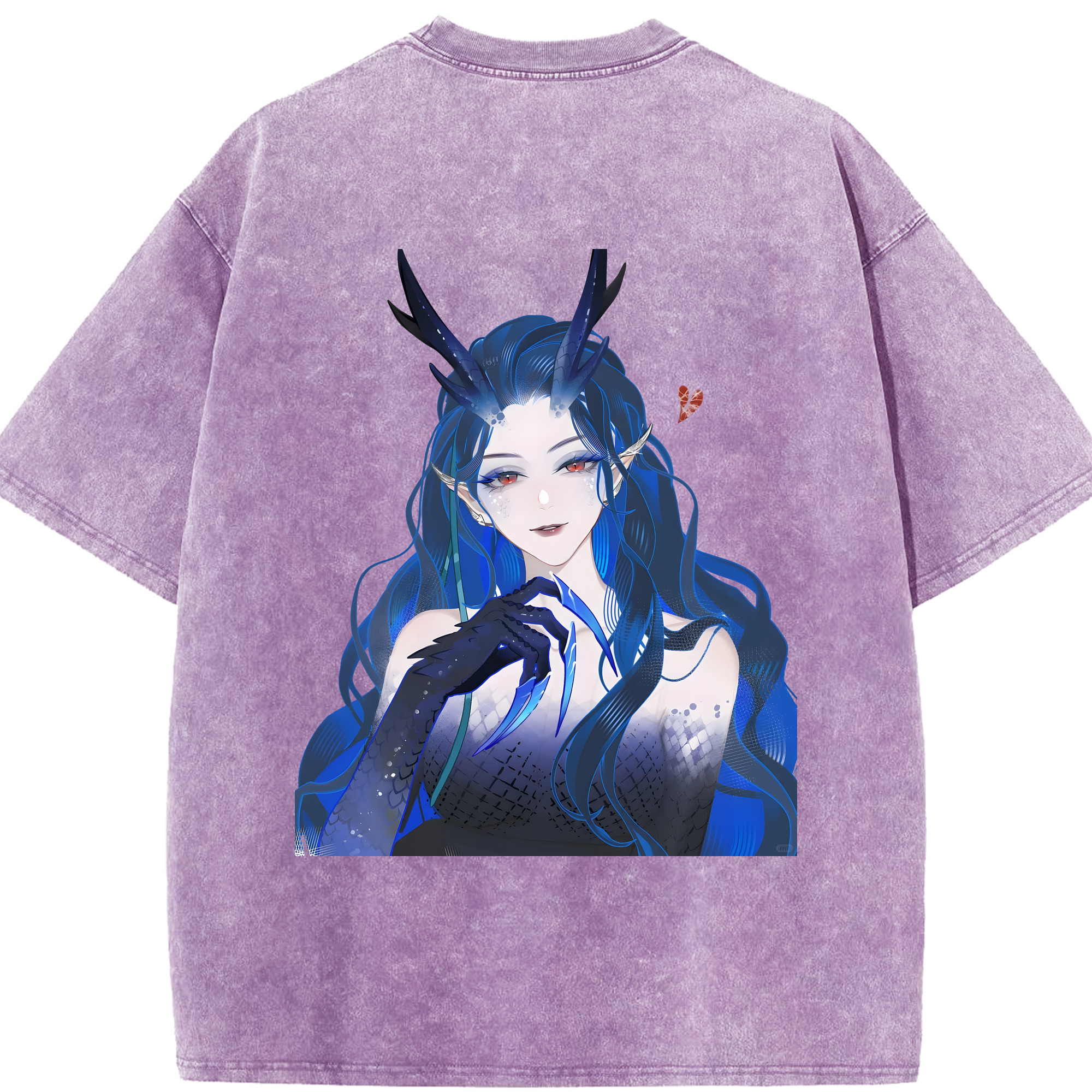 （画像用） Ne Zha 2 ナタ 魔童の大暴れ 綿100% ヴィンテージ風 半袖Tシャツ（背面プリント）