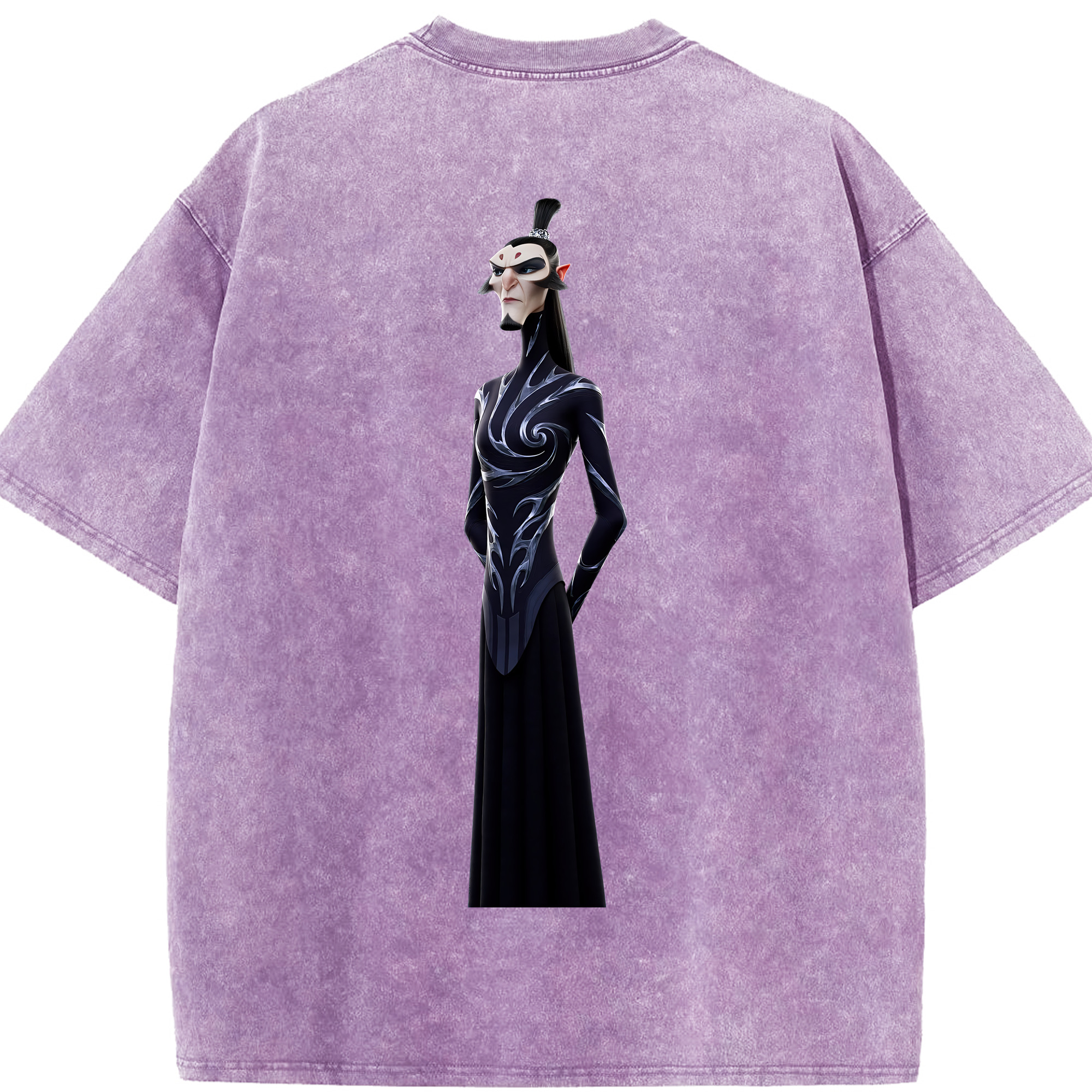 （画像用） Ne Zha 2 ナタ 魔童の大暴れ 綿100% ヴィンテージ風 半袖Tシャツ（背面プリント）