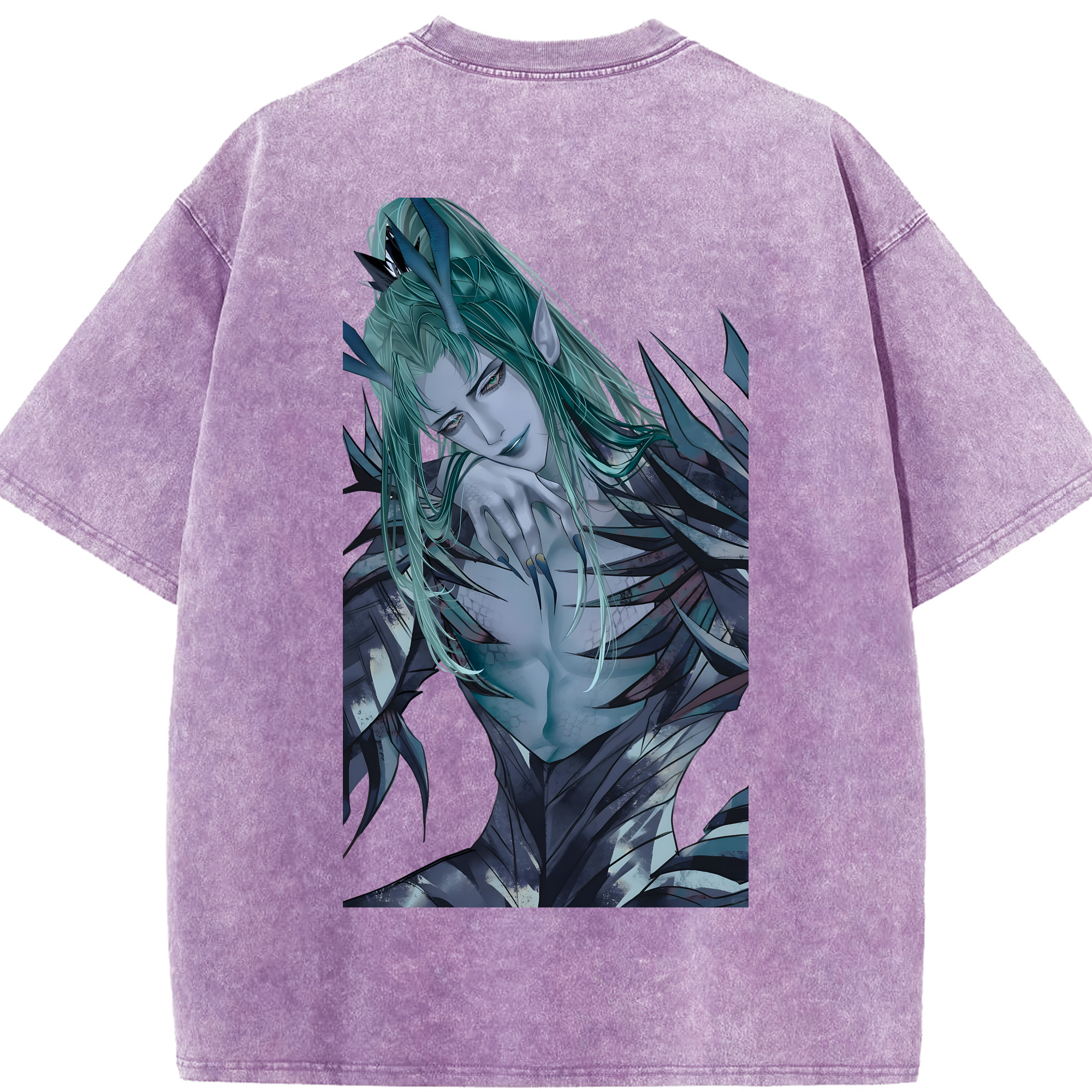 （画像用） Ne Zha 2 ナタ 魔童の大暴れ 綿100% ヴィンテージ風 半袖Tシャツ（背面プリント）