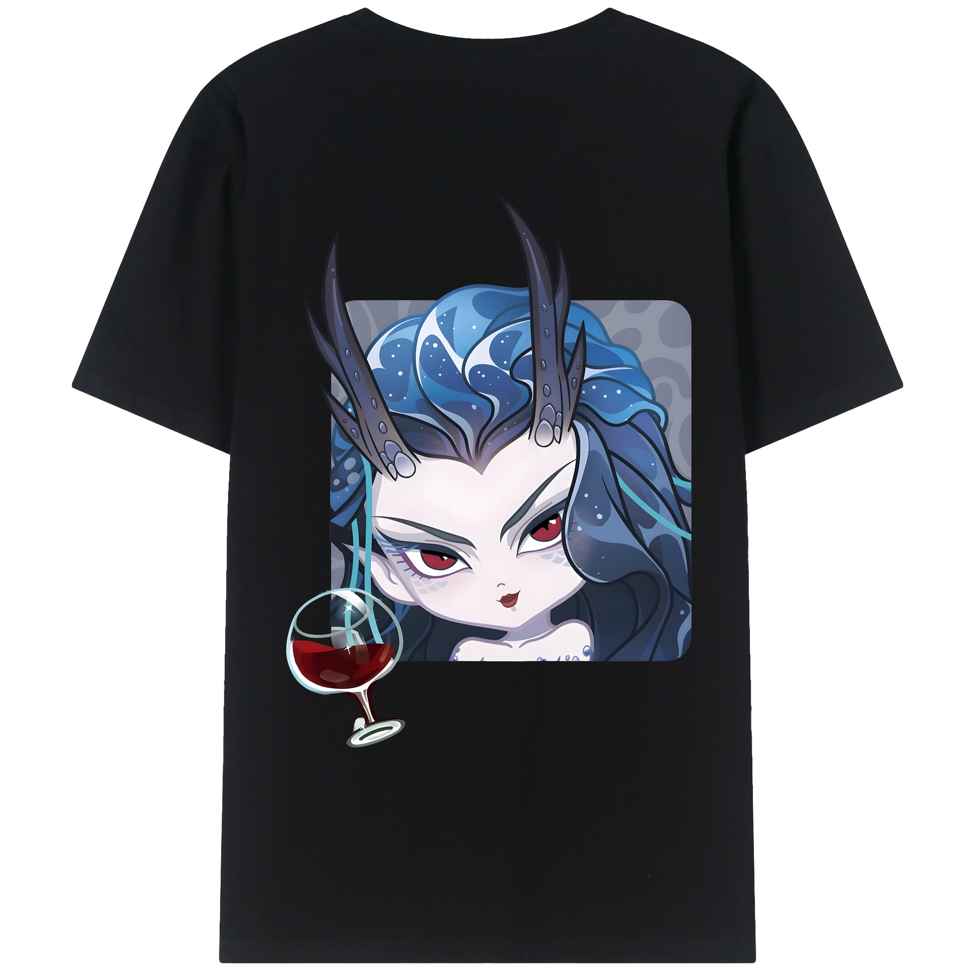 （画像用） Ne Zha 2 ナタ 魔童の大暴れ 綿100％ メンズ半袖Tシャツ（バックプリント） 通気性
