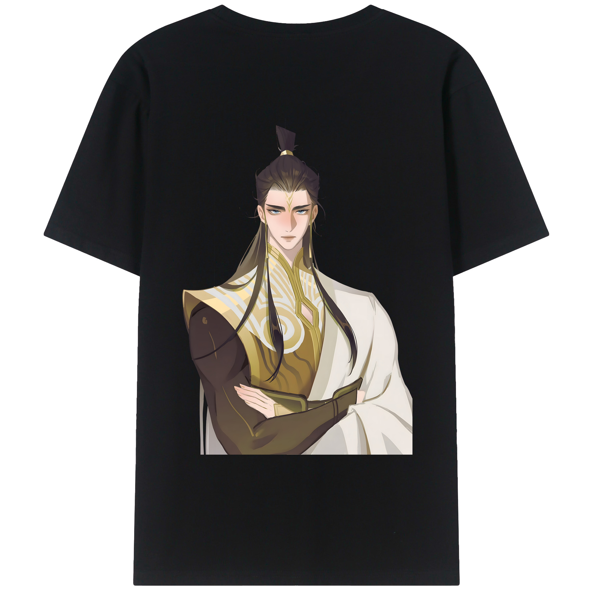 （画像用） Ne Zha 2 ナタ 魔童の大暴れ 綿100％ メンズ半袖Tシャツ（バックプリント） 通気性