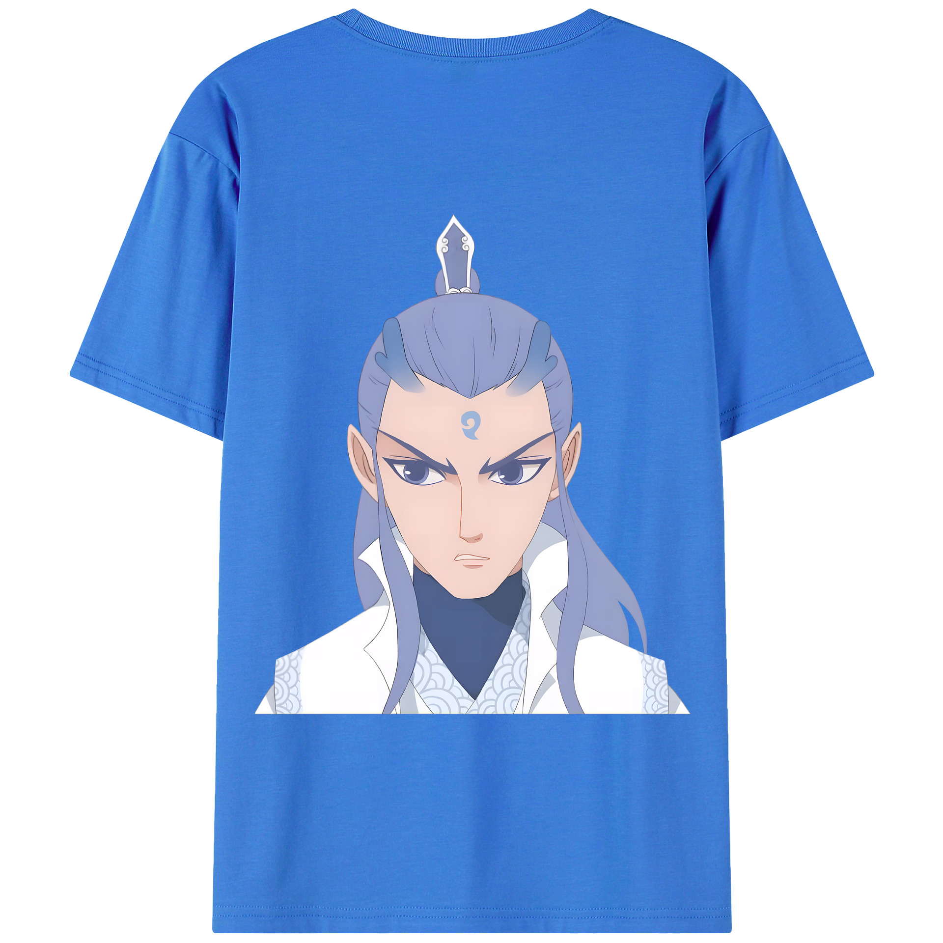 （画像用） Ne Zha 2 ナタ 魔童の大暴れ 綿100％ メンズ半袖Tシャツ（バックプリント） 通気性