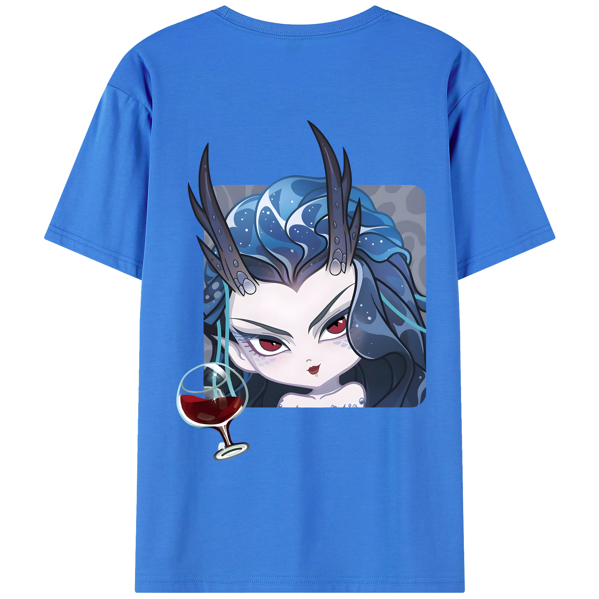 （画像用） Ne Zha 2 ナタ 魔童の大暴れ 綿100％ メンズ半袖Tシャツ（バックプリント） 通気性
