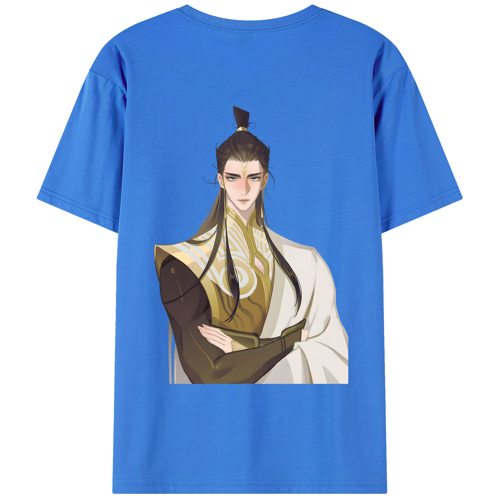 （画像用） Ne Zha 2 ナタ 魔童の大暴れ 綿100％ メンズ半袖Tシャツ（バックプリント） 通気性