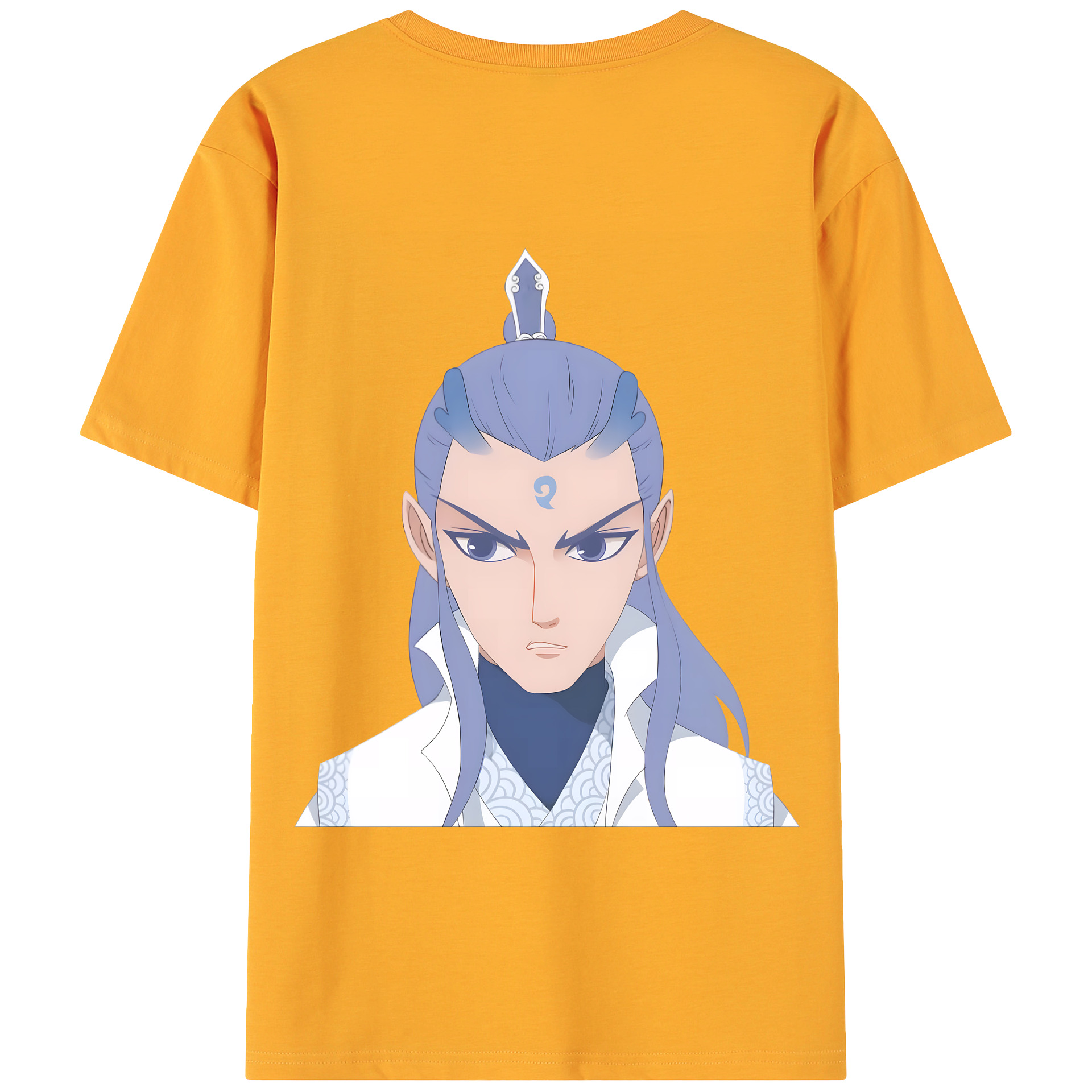 （画像用） Ne Zha 2 ナタ 魔童の大暴れ 綿100％ メンズ半袖Tシャツ（バックプリント） 通気性