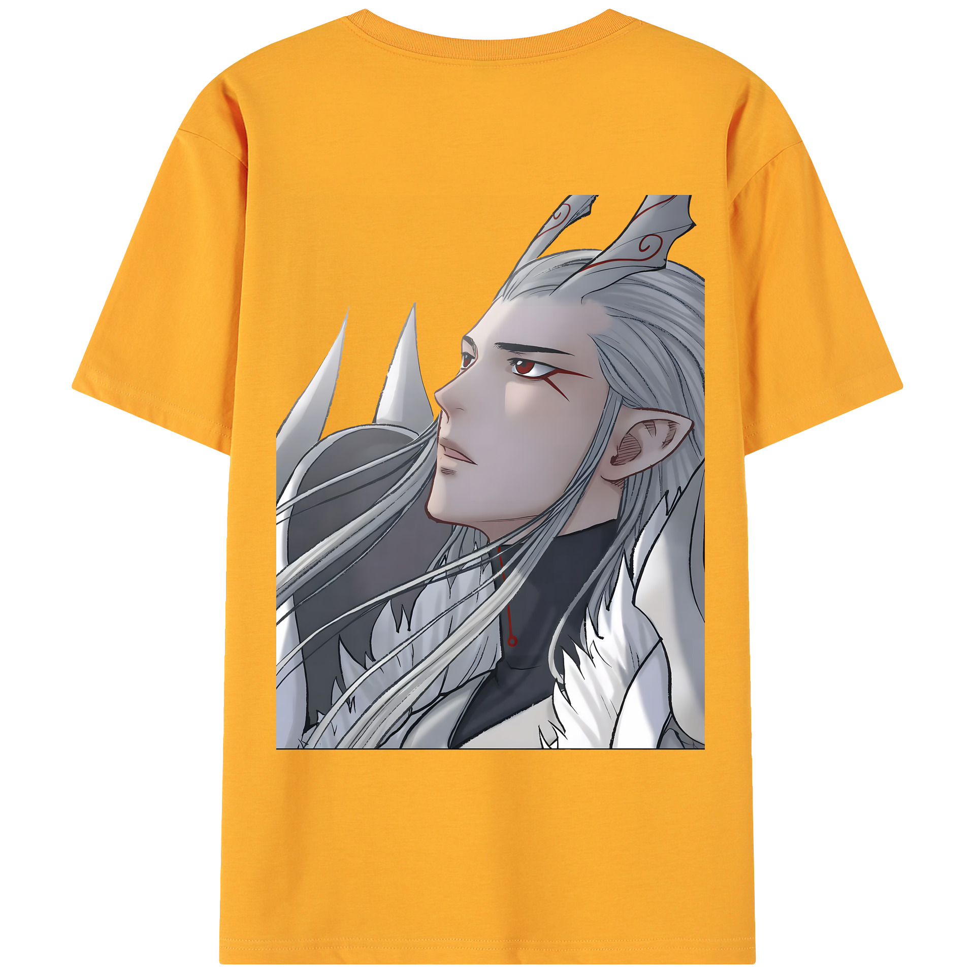 （画像用） Ne Zha 2 ナタ 魔童の大暴れ 綿100％ メンズ半袖Tシャツ（バックプリント） 通気性