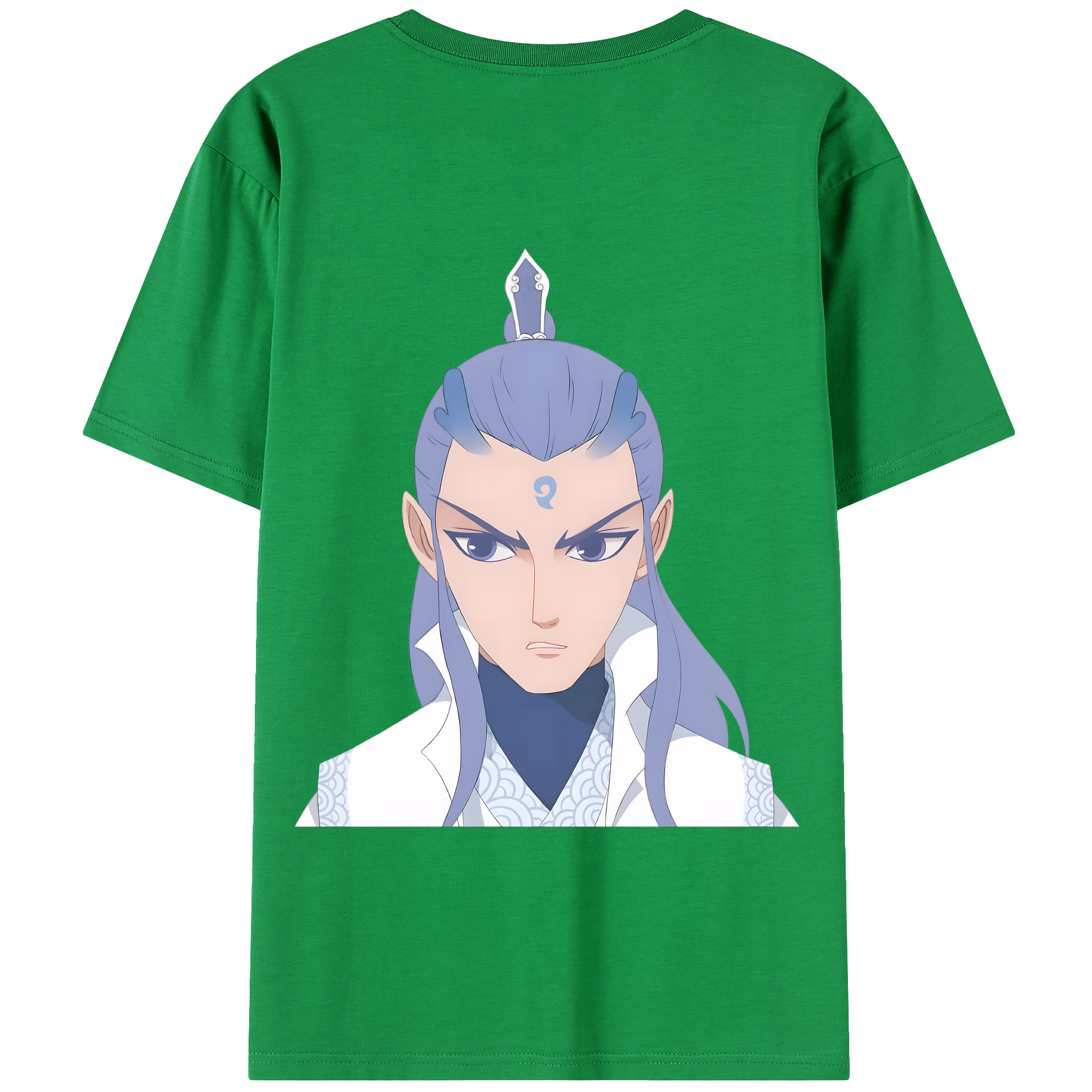 （画像用） Ne Zha 2 ナタ 魔童の大暴れ 綿100％ メンズ半袖Tシャツ（バックプリント） 通気性