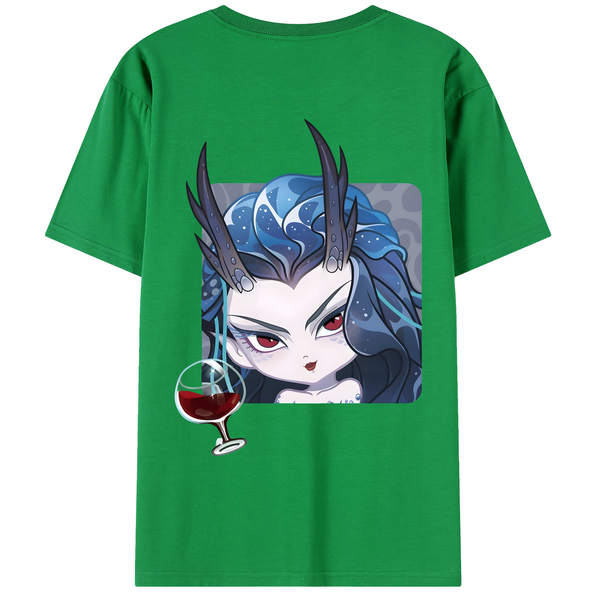 （画像用） Ne Zha 2 ナタ 魔童の大暴れ 綿100％ メンズ半袖Tシャツ（バックプリント） 通気性