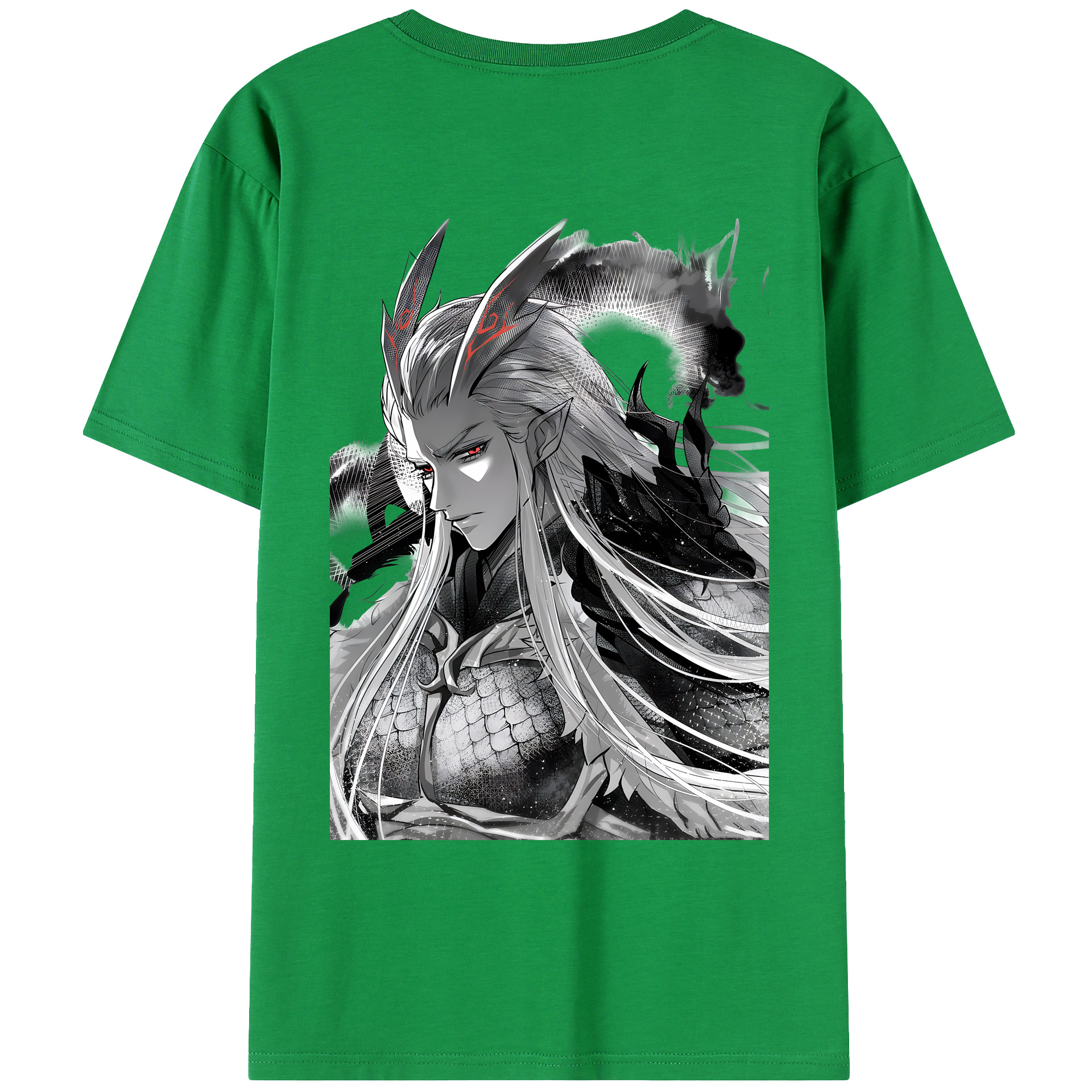 （画像用） Ne Zha 2 ナタ 魔童の大暴れ 綿100％ メンズ半袖Tシャツ（バックプリント） 通気性