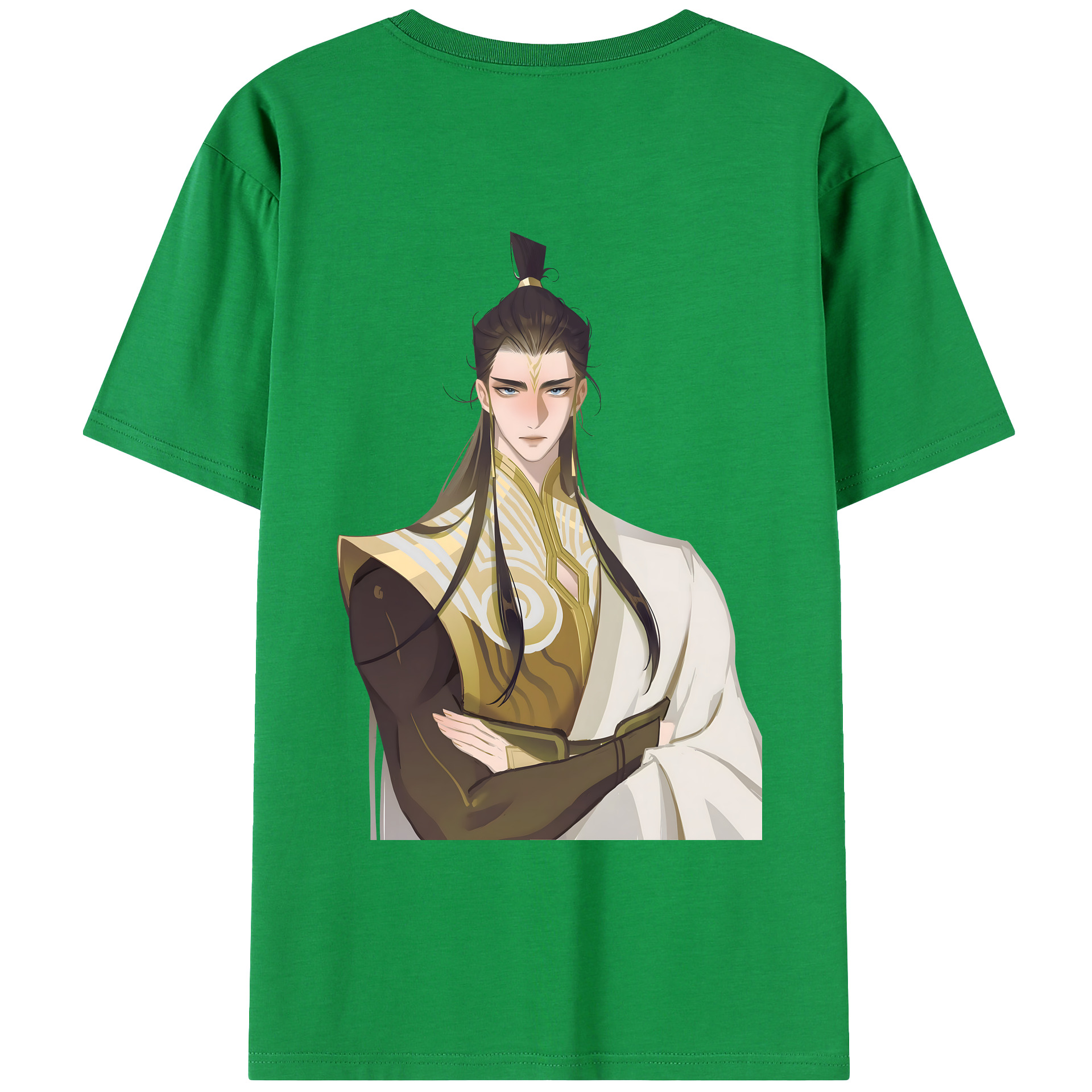 （画像用） Ne Zha 2 ナタ 魔童の大暴れ 綿100％ メンズ半袖Tシャツ（バックプリント） 通気性