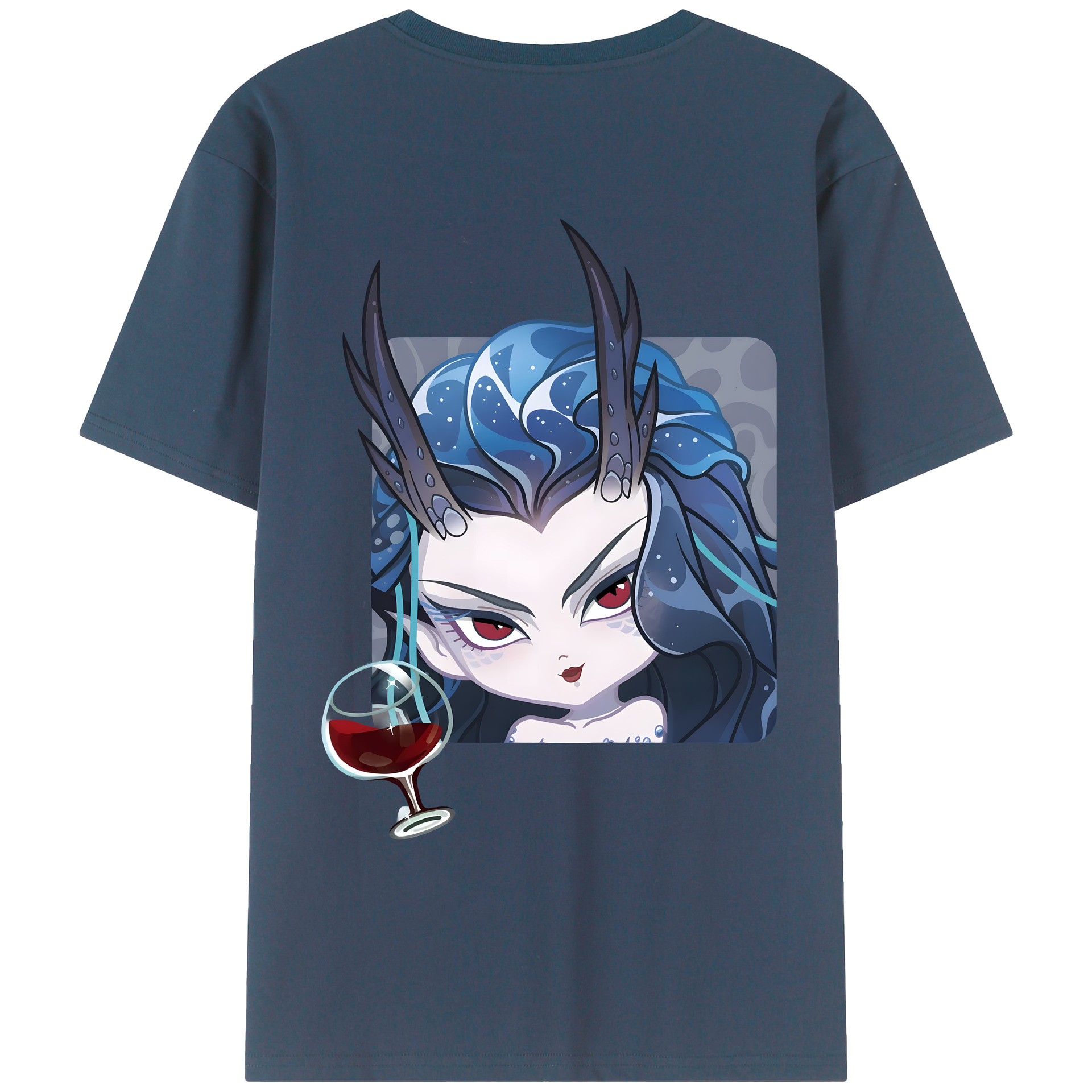 （画像用） Ne Zha 2 ナタ 魔童の大暴れ 綿100％ メンズ半袖Tシャツ（バックプリント） 通気性