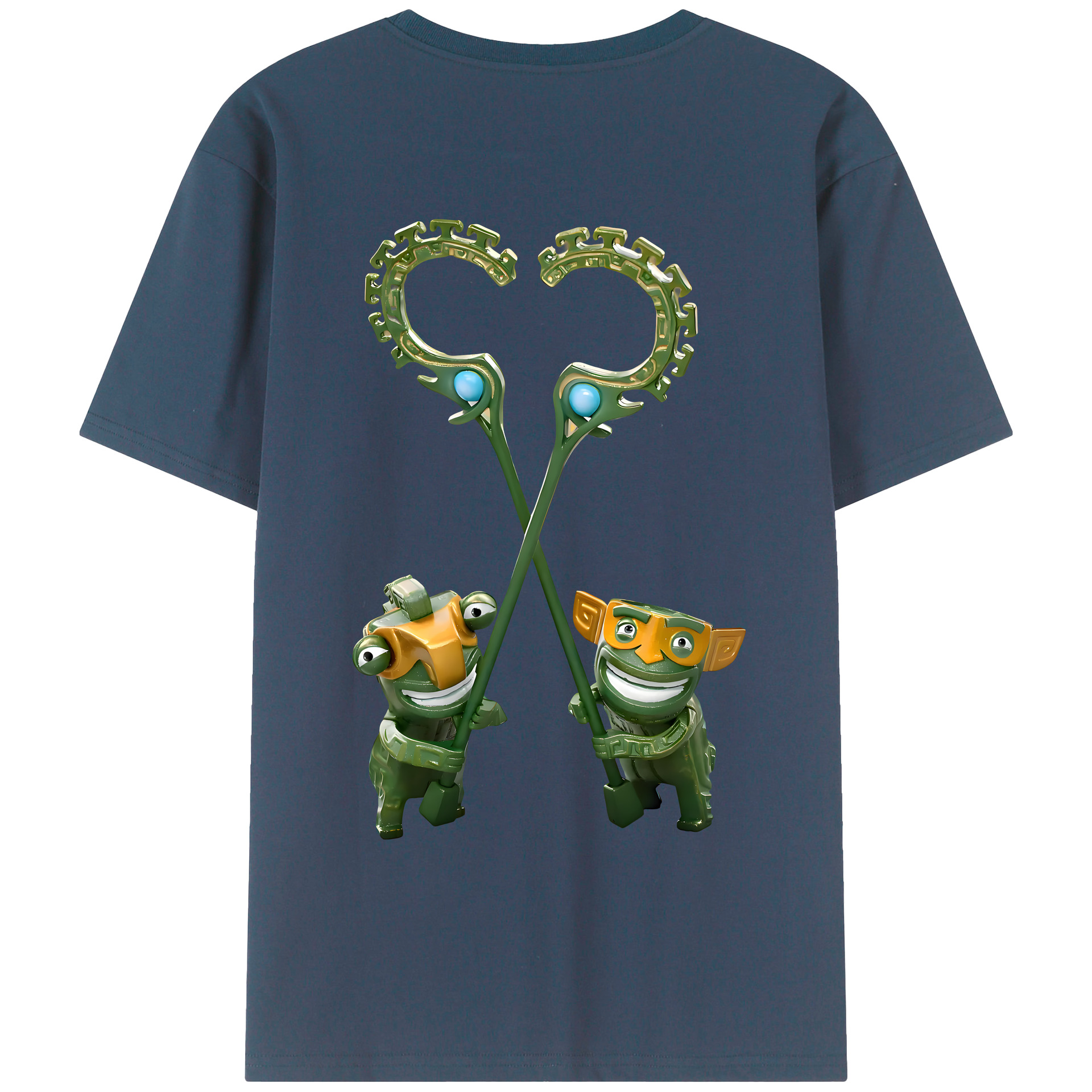 （画像用） Ne Zha 2 ナタ 魔童の大暴れ 綿100％ メンズ半袖Tシャツ（バックプリント） 通気性