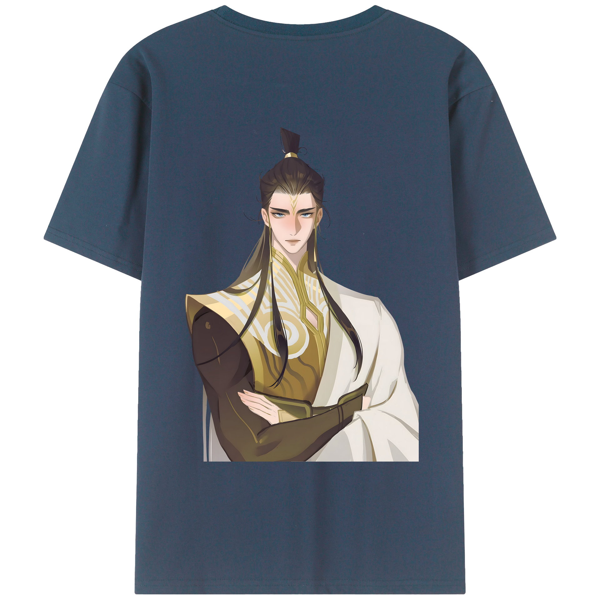 （画像用） Ne Zha 2 ナタ 魔童の大暴れ 綿100％ メンズ半袖Tシャツ（バックプリント） 通気性