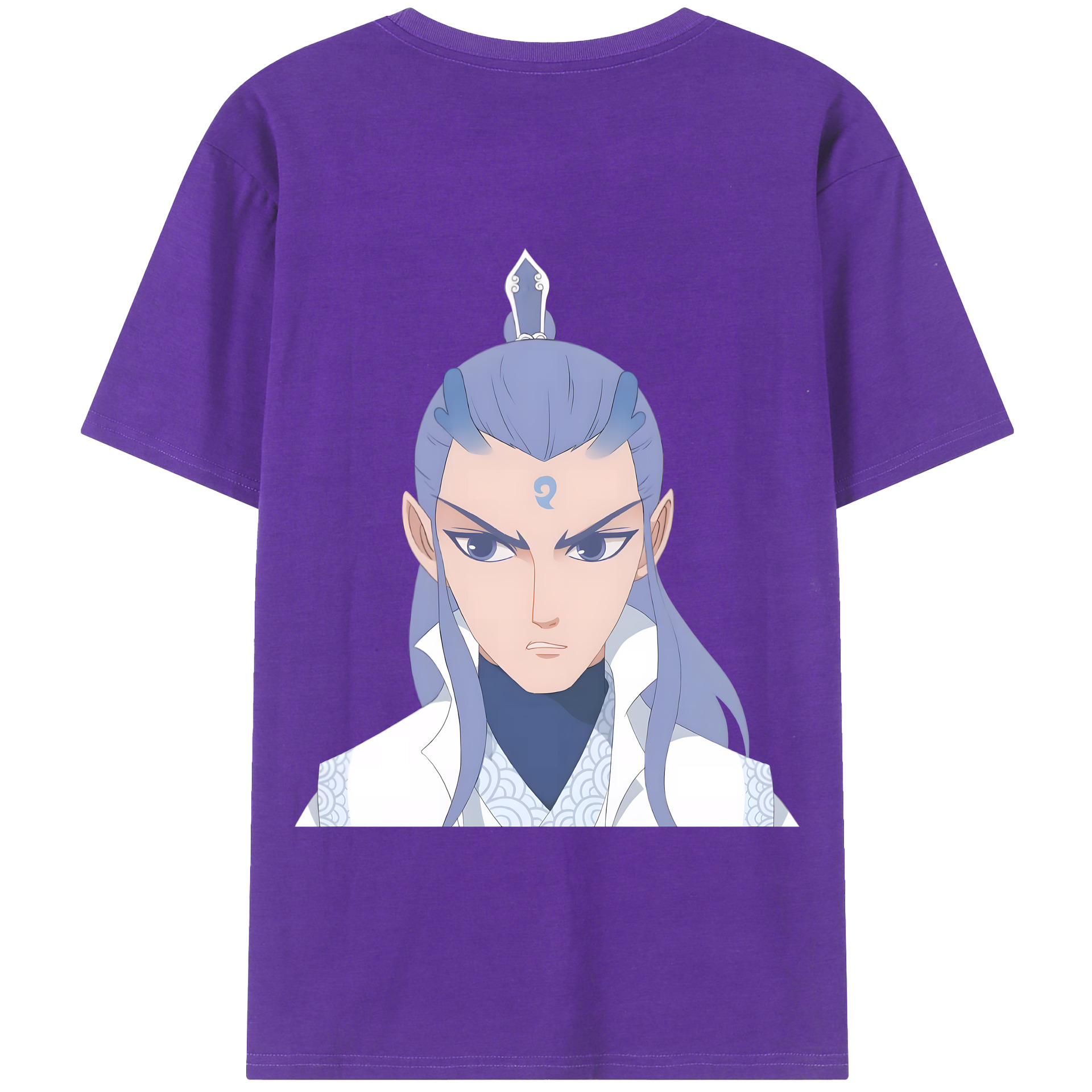 （画像用） Ne Zha 2 ナタ 魔童の大暴れ 綿100％ メンズ半袖Tシャツ（バックプリント） 通気性
