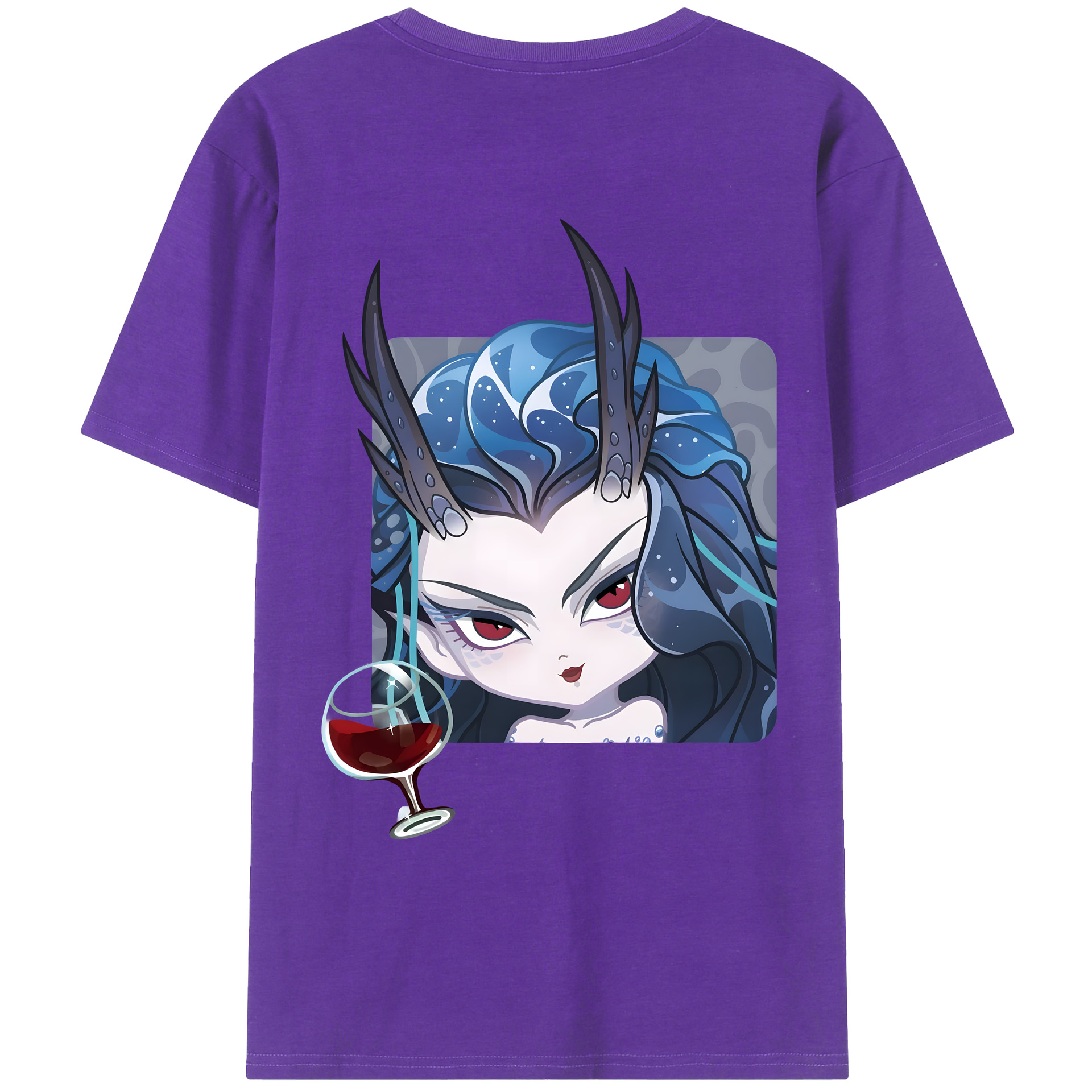 （画像用） Ne Zha 2 ナタ 魔童の大暴れ 綿100％ メンズ半袖Tシャツ（バックプリント） 通気性