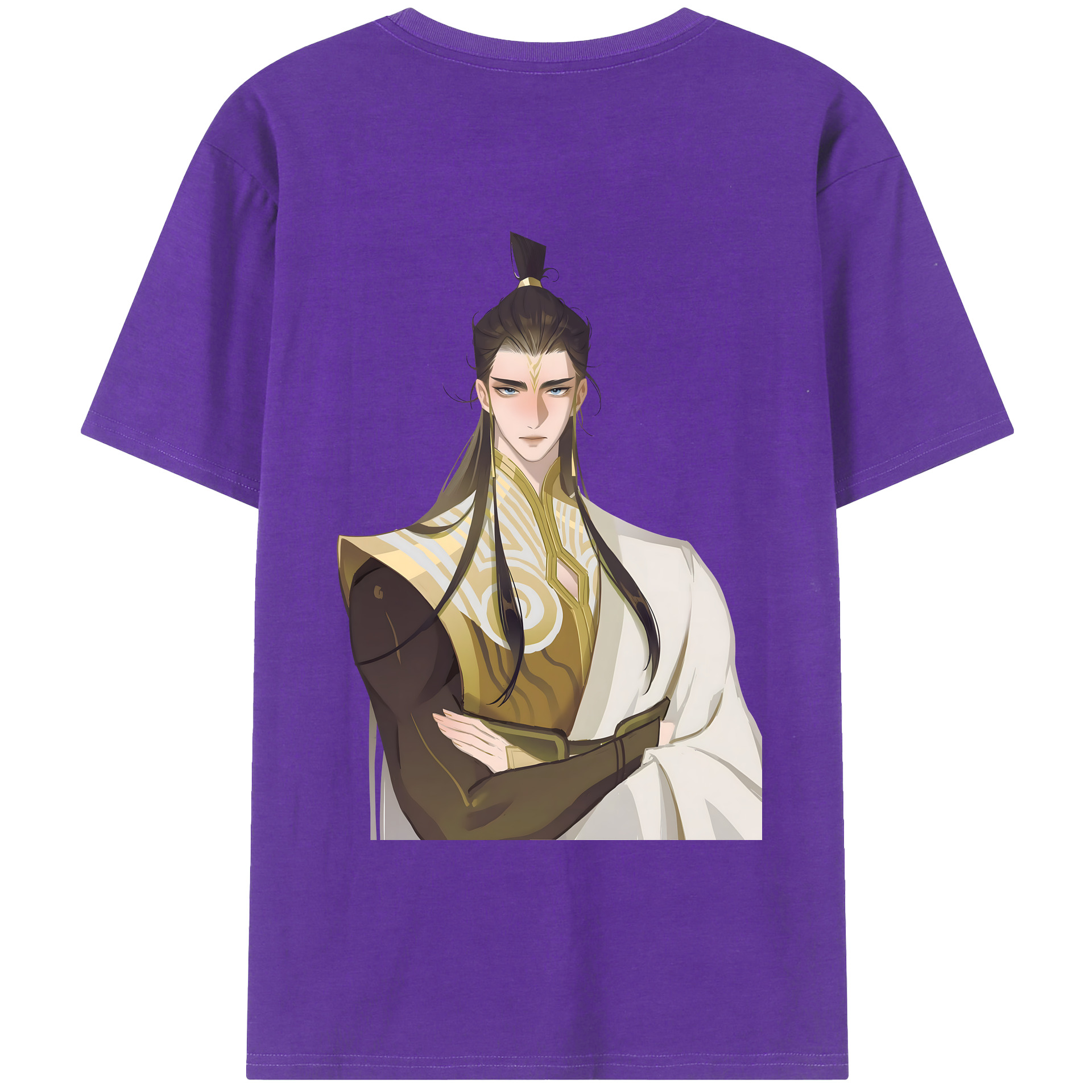 （画像用） Ne Zha 2 ナタ 魔童の大暴れ 綿100％ メンズ半袖Tシャツ（バックプリント） 通気性