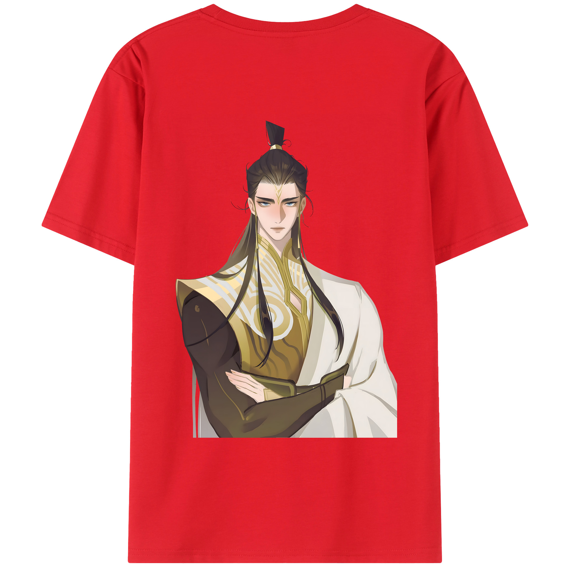 （画像用） Ne Zha 2 ナタ 魔童の大暴れ 綿100％ メンズ半袖Tシャツ（バックプリント） 通気性