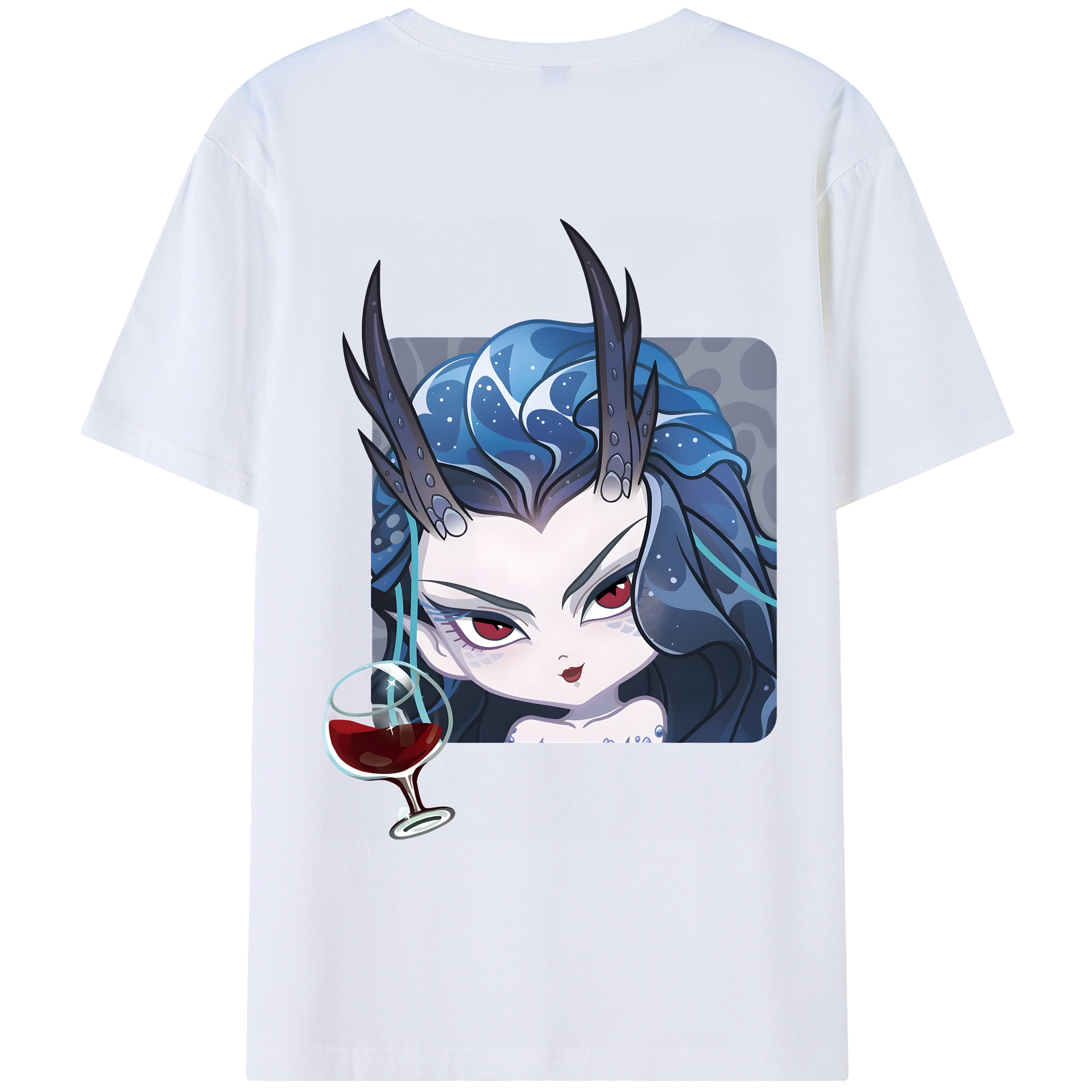 （画像用） Ne Zha 2 ナタ 魔童の大暴れ 綿100％ メンズ半袖Tシャツ（バックプリント） 通気性
