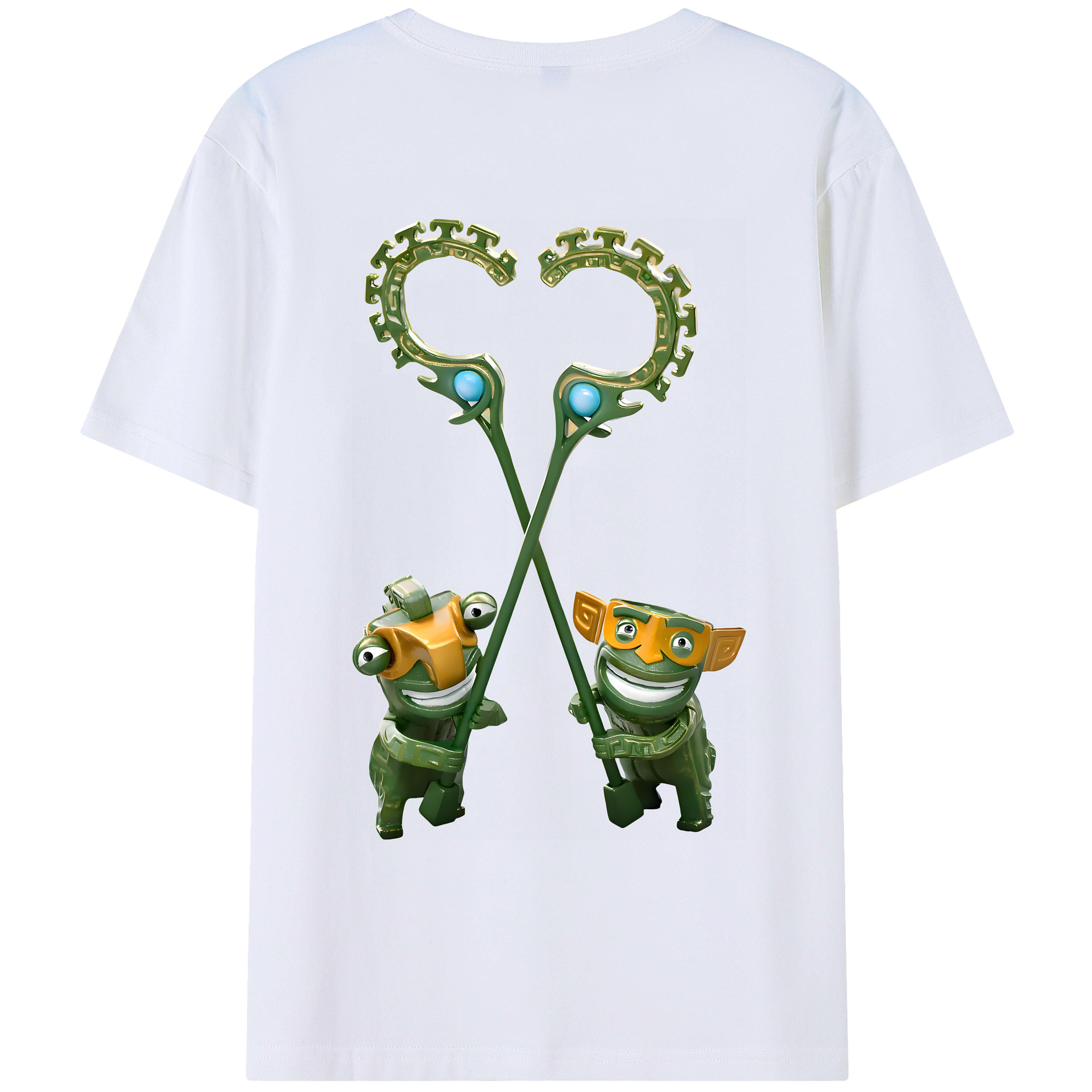 （画像用） Ne Zha 2 ナタ 魔童の大暴れ 綿100％ メンズ半袖Tシャツ（バックプリント） 通気性