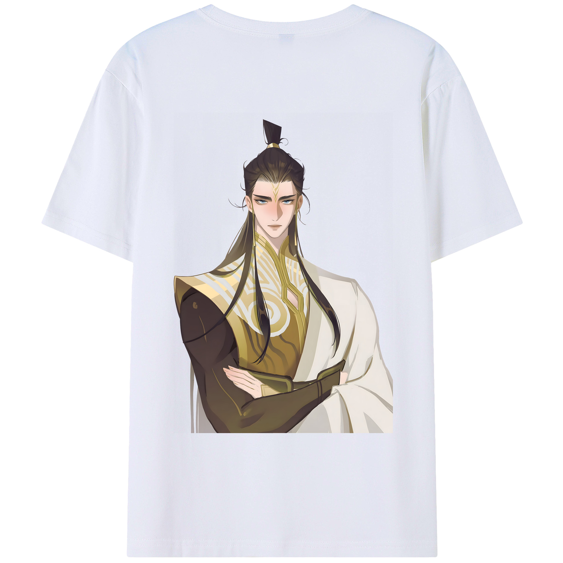 （画像用） Ne Zha 2 ナタ 魔童の大暴れ 綿100％ メンズ半袖Tシャツ（バックプリント） 通気性