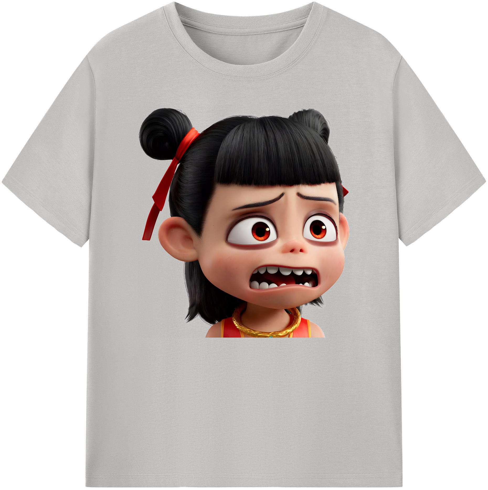 （画像用） Ne Zha 2 ナタ 魔童の大暴れ 綿100％ メンズ半袖Tシャツ｜肌触りやわらか＆通気性