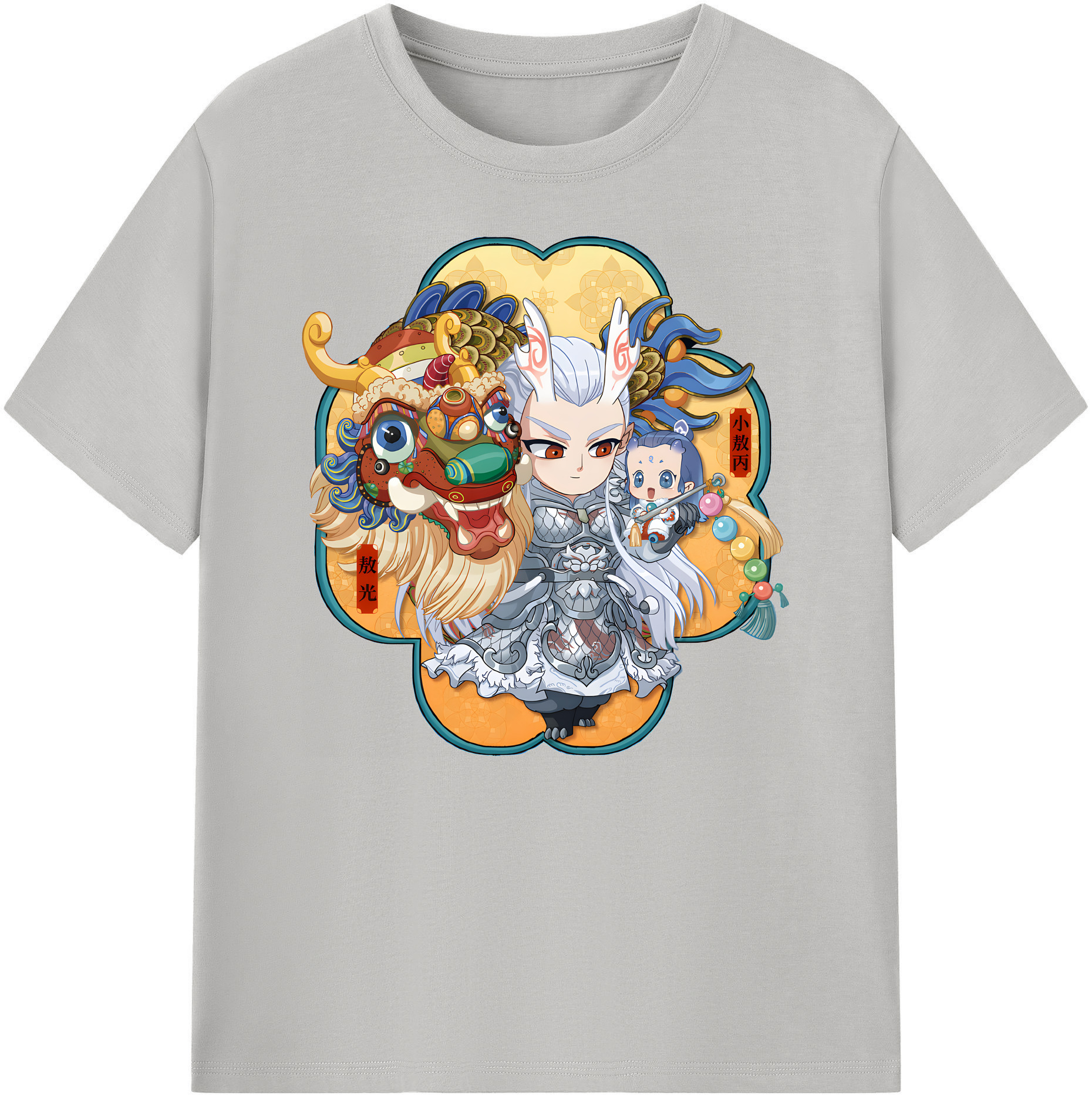 （画像用） Ne Zha 2 ナタ 魔童の大暴れ 綿100％ メンズ半袖Tシャツ｜肌触りやわらか＆通気性