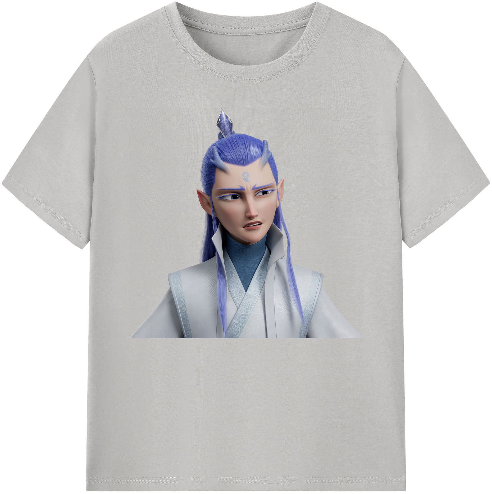 （画像用） Ne Zha 2 ナタ 魔童の大暴れ 綿100％ メンズ半袖Tシャツ｜肌触りやわらか＆通気性