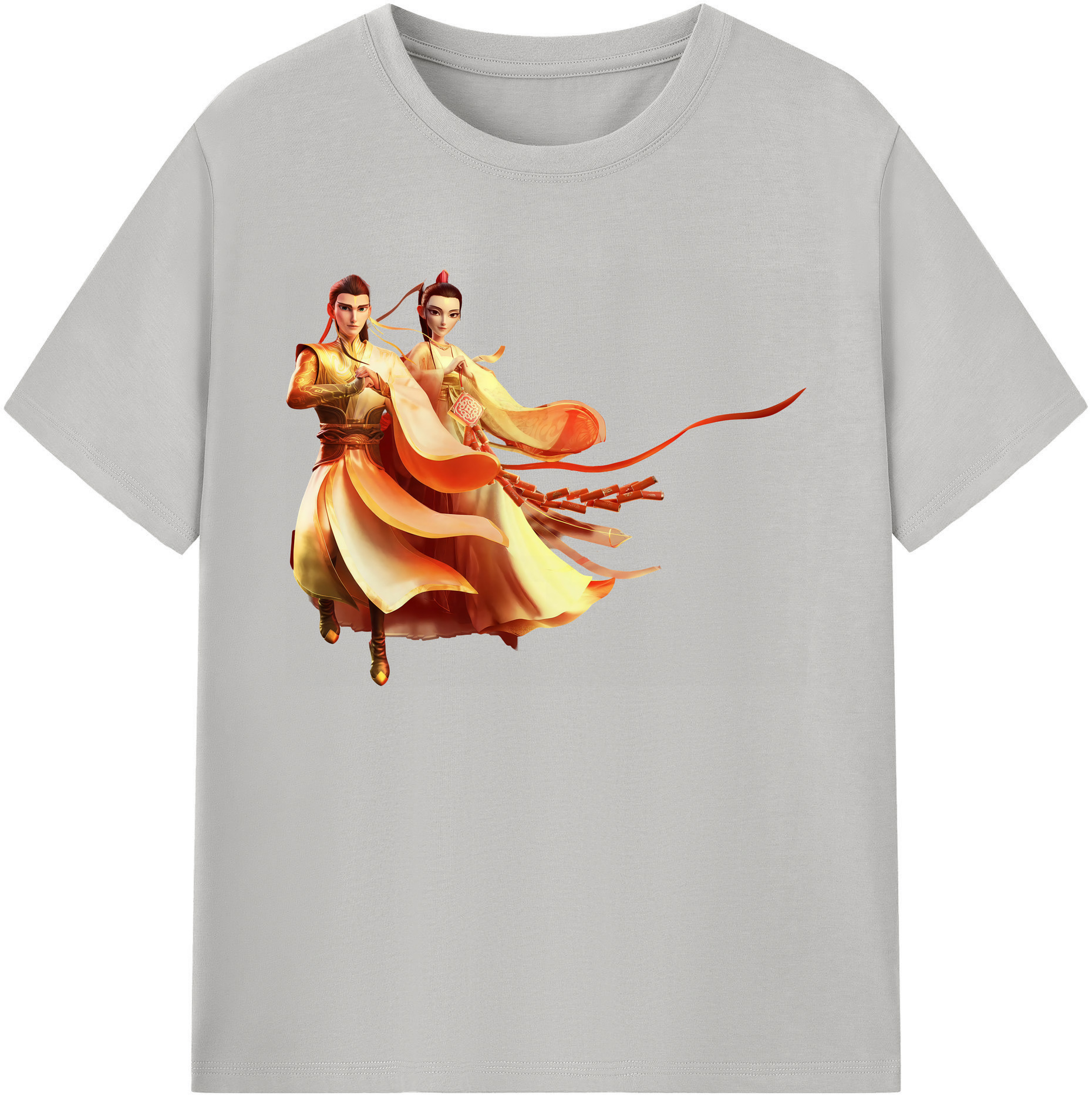 （画像用） Ne Zha 2 ナタ 魔童の大暴れ 綿100％ メンズ半袖Tシャツ｜肌触りやわらか＆通気性
