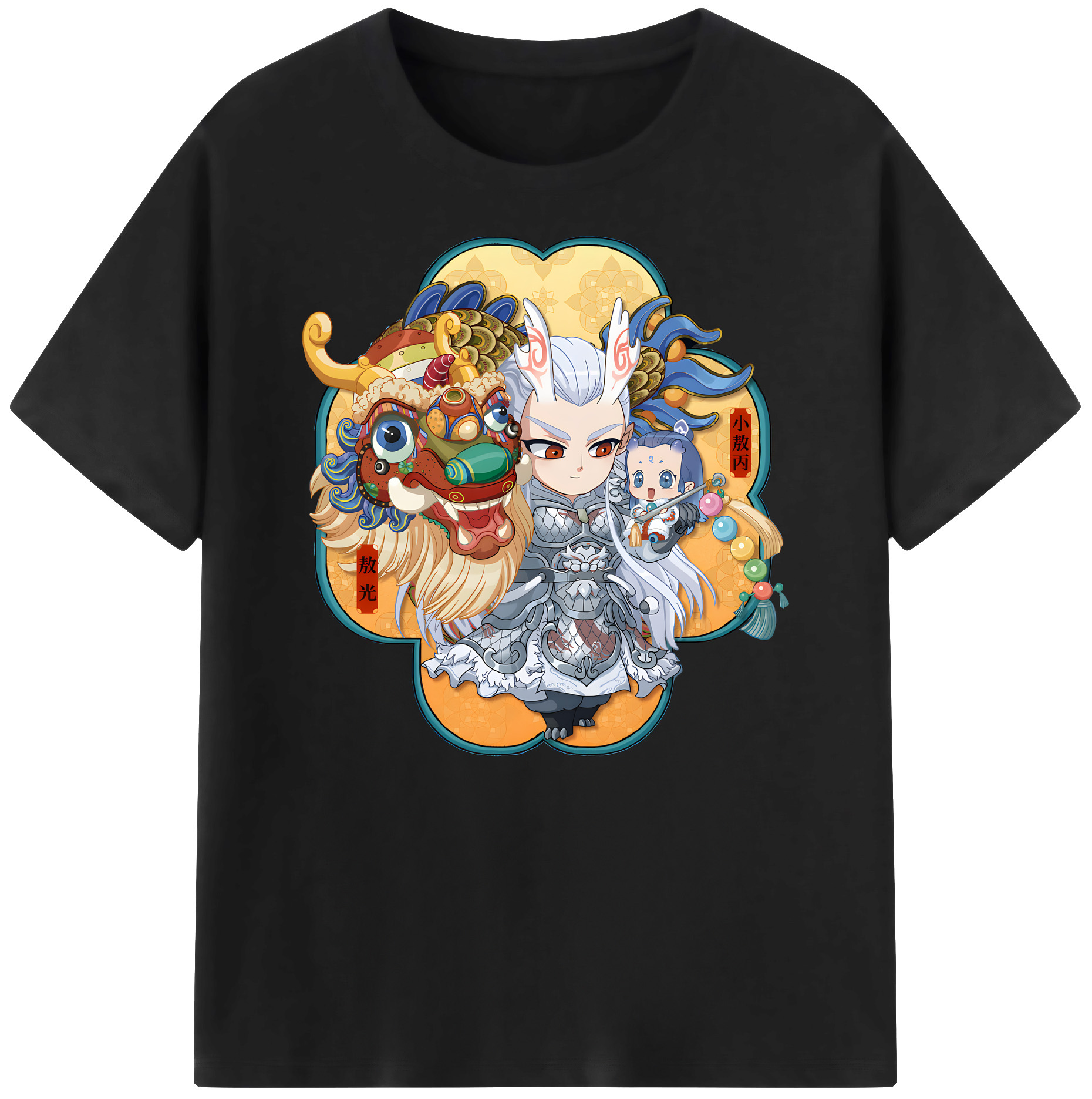 （画像用） Ne Zha 2 ナタ 魔童の大暴れ 綿100％ メンズ半袖Tシャツ｜肌触りやわらか＆通気性