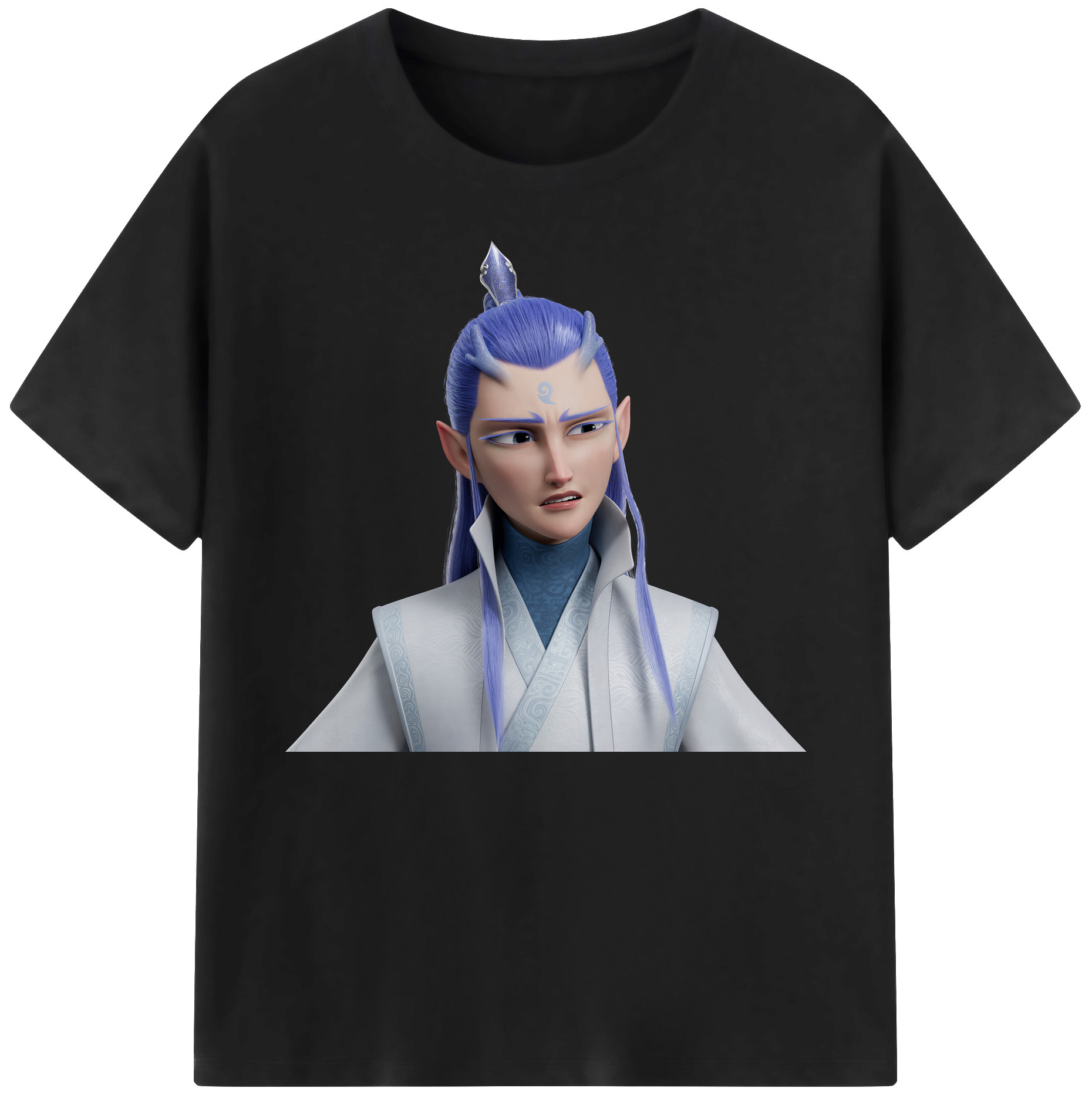（画像用） Ne Zha 2 ナタ 魔童の大暴れ 綿100％ メンズ半袖Tシャツ｜肌触りやわらか＆通気性