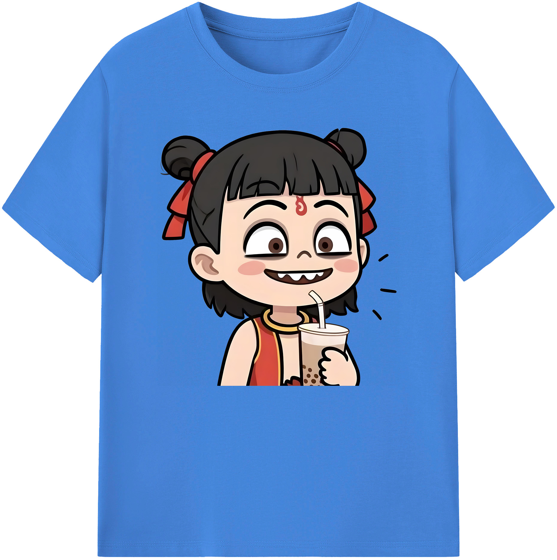 （画像用） Ne Zha 2 ナタ 魔童の大暴れ 綿100％ メンズ半袖Tシャツ｜肌触りやわらか＆通気性