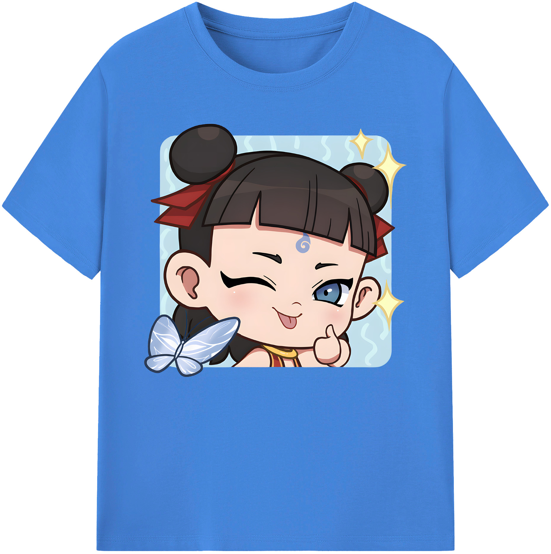 （画像用） Ne Zha 2 ナタ 魔童の大暴れ 綿100％ メンズ半袖Tシャツ｜肌触りやわらか＆通気性