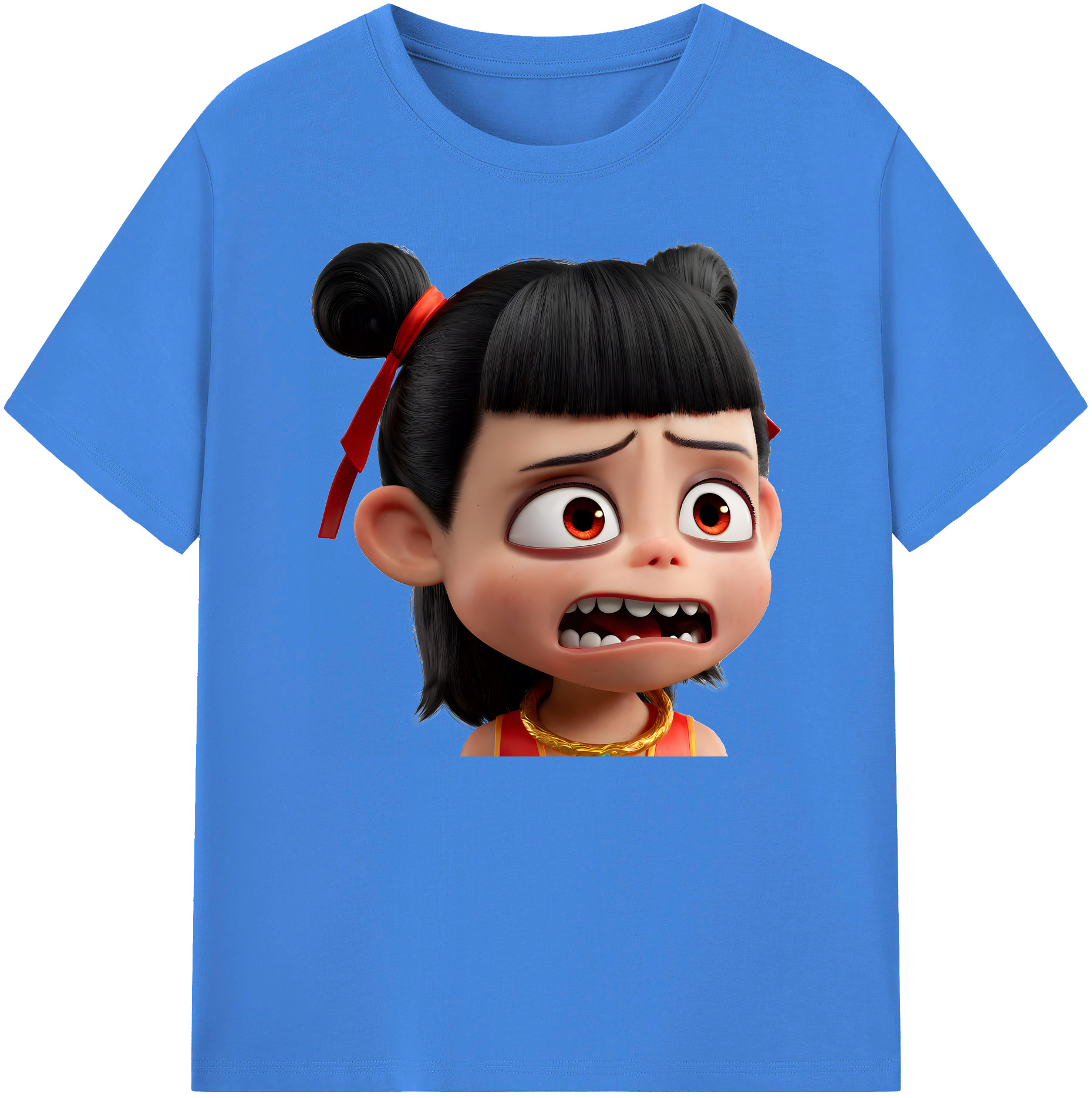（画像用） Ne Zha 2 ナタ 魔童の大暴れ 綿100％ メンズ半袖Tシャツ｜肌触りやわらか＆通気性