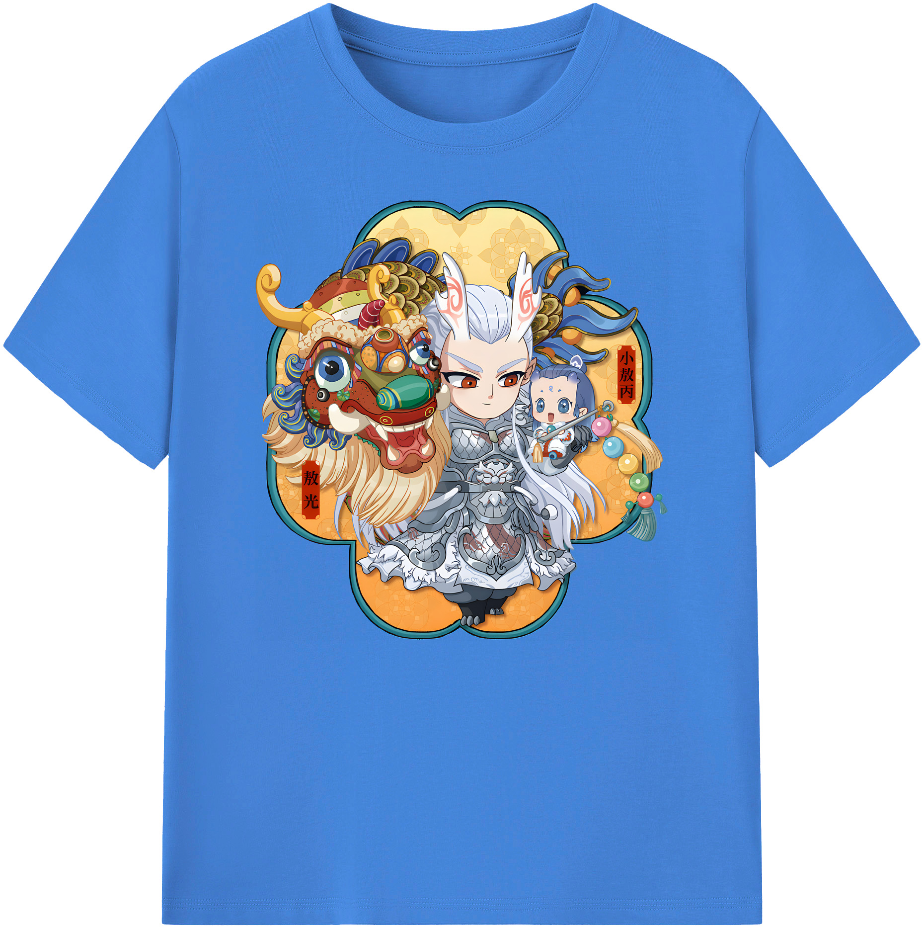 （画像用） Ne Zha 2 ナタ 魔童の大暴れ 綿100％ メンズ半袖Tシャツ｜肌触りやわらか＆通気性